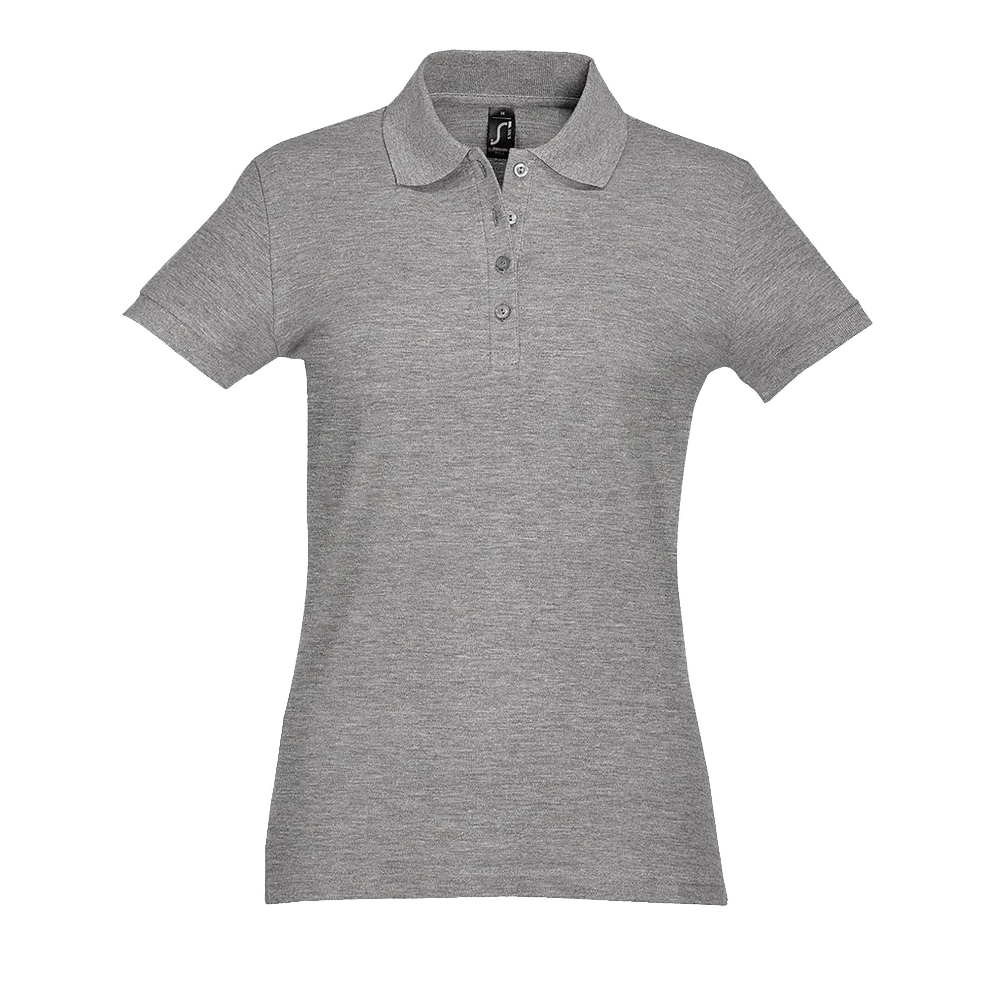 POLO FEMME PASSION Gris chin Gris , à personnaliser avec le logo de votre club. POLO FEMME PASSION Gris chin Gris