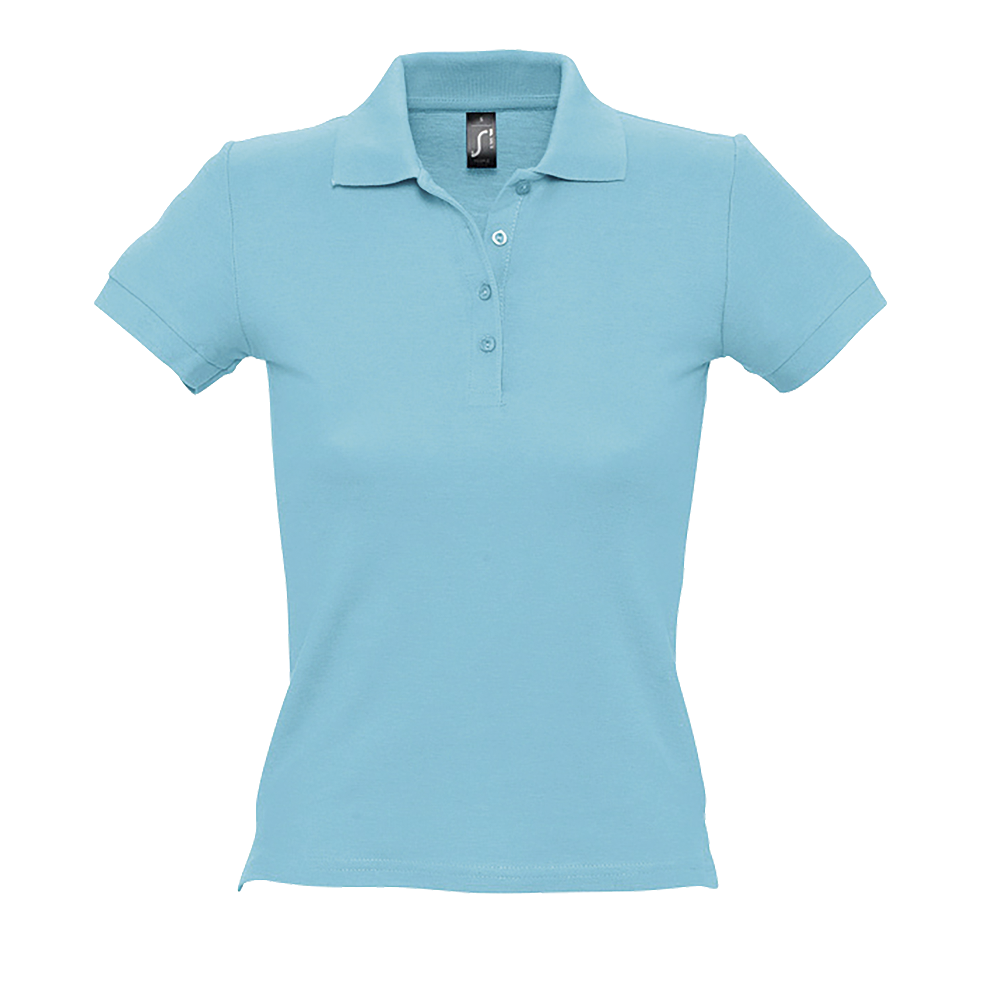 POLO FEMME PEOPLE Bleu atoll Bleu , à personnaliser avec le logo de votre club. POLO FEMME PEOPLE Bleu atoll Bleu