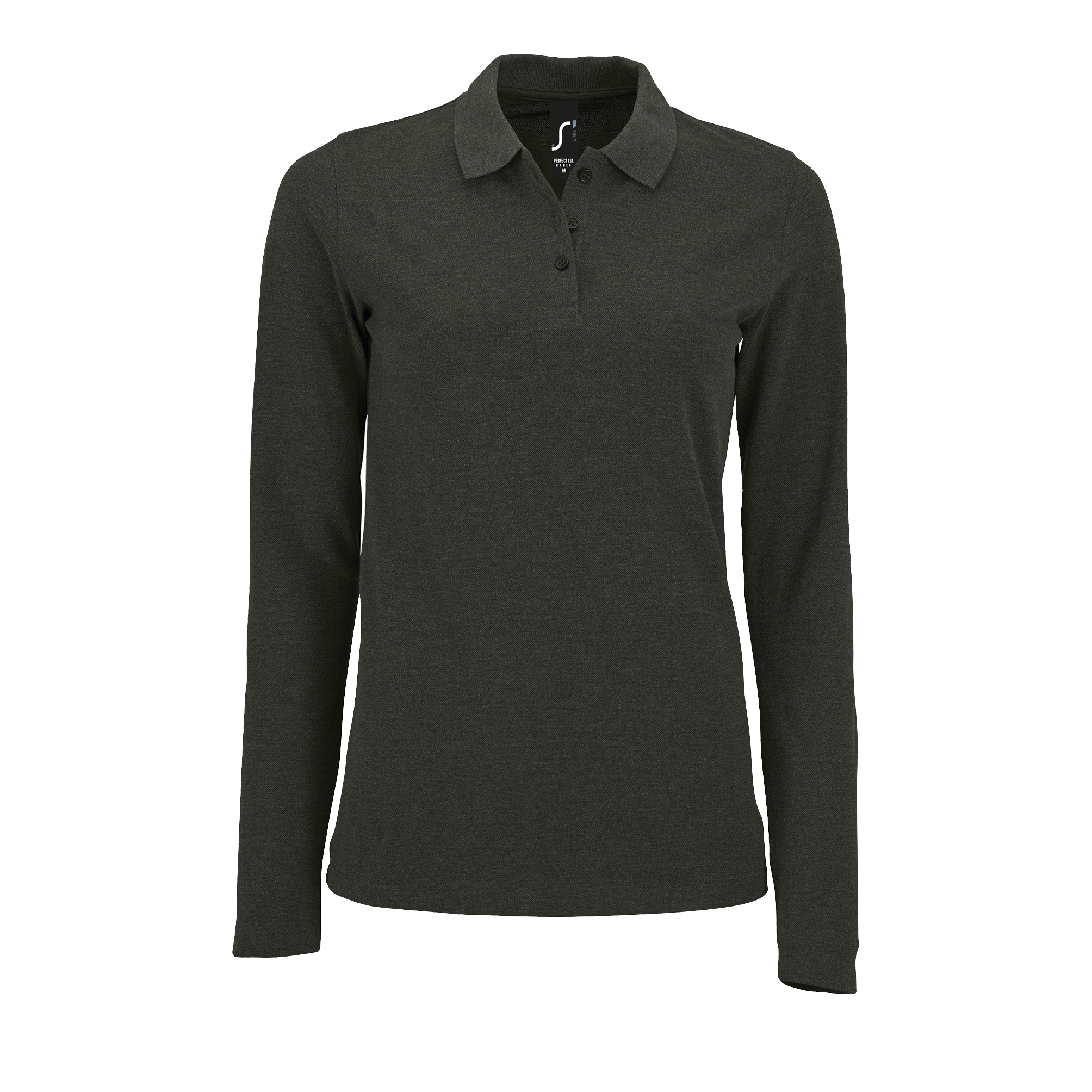 POLO PERFECT LSL FEMME ANTHRACITE CHIN, à personnaliser avec le logo de votre club. POLO PERFECT LSL FEMME ANTHRACITE CHIN