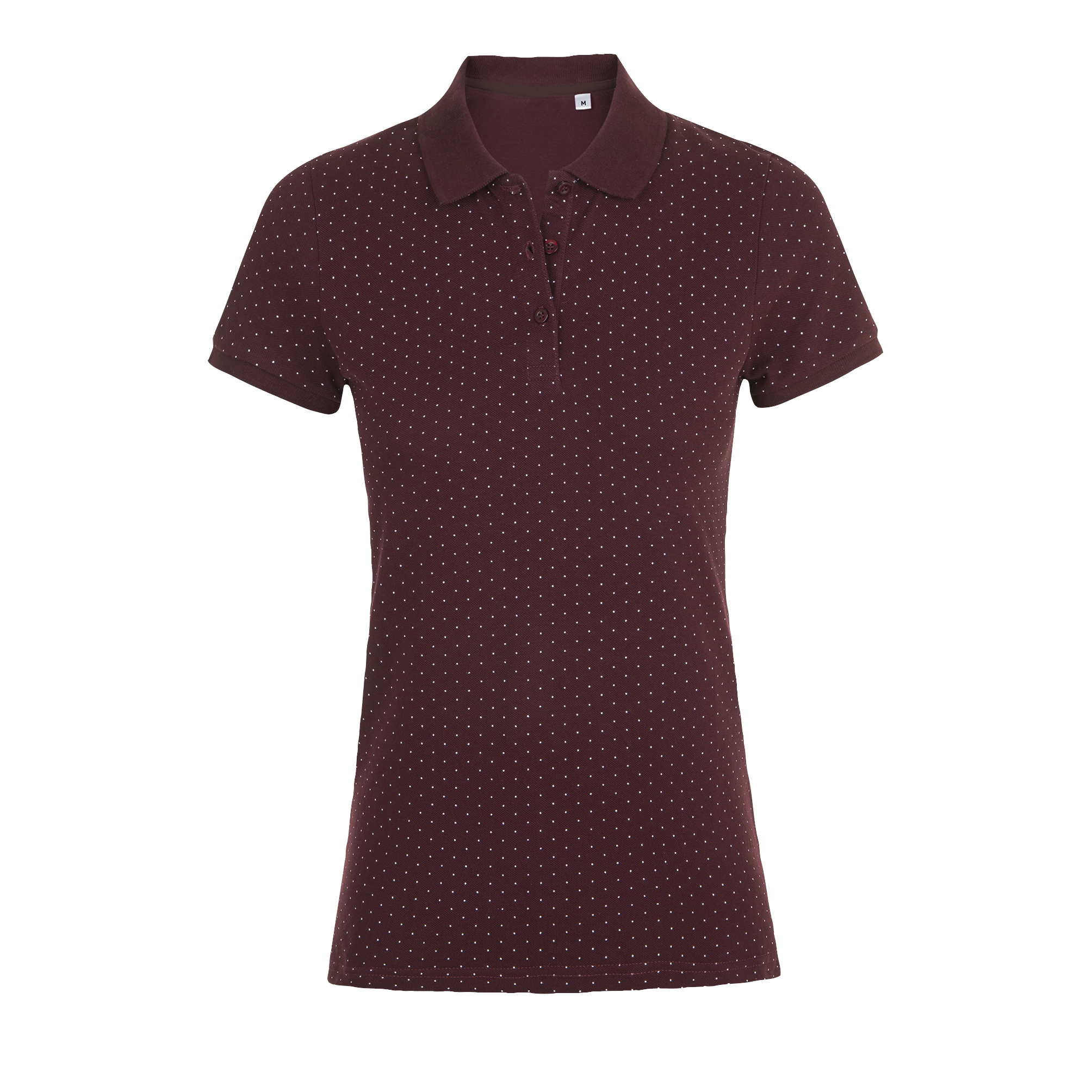 POLO FEMME À POIS BRANDY WOMEN Oxblood / Blanc Rouge, à personnaliser avec le logo de votre club. POLO FEMME À POIS BRANDY WOMEN Oxblood / Blanc Rouge