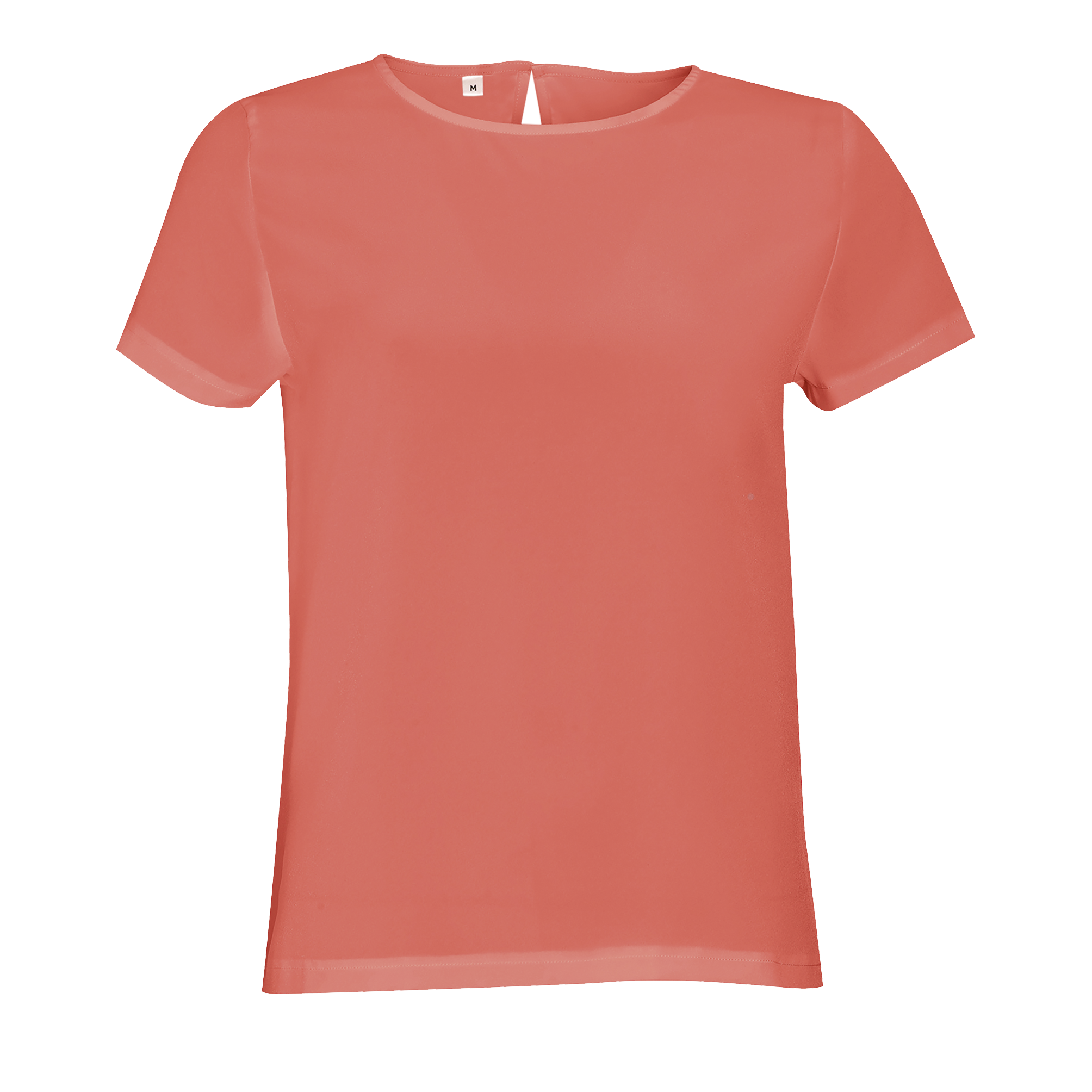 CHEMISE FEMME CRÊPE MANCHES COURTES BRIDGET Corail Orange , à personnaliser avec le logo de votre club. CHEMISE FEMME CRÊPE MANCHES COURTES BRIDGET Corail Orange