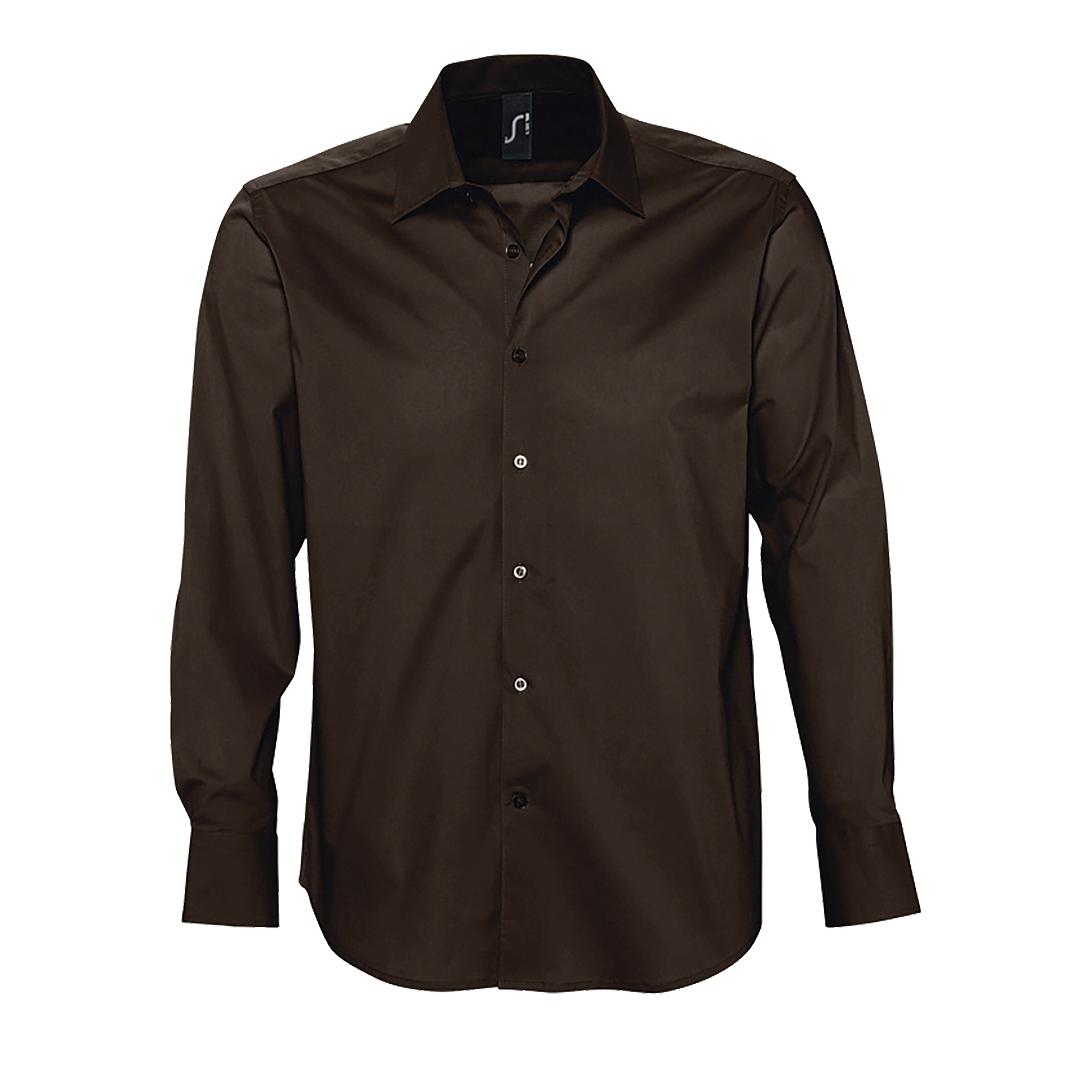 CHEMISE HOMME STRETCH MANCHES LONGUES BRIGHTON Brun Marron , à personnaliser avec le logo de votre club. CHEMISE HOMME STRETCH MANCHES LONGUES BRIGHTON Brun Marron