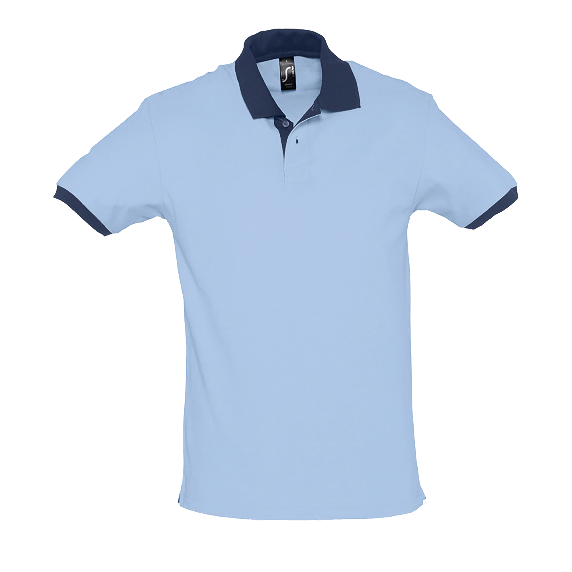 POLO UNISEXE PRINCE Ciel / French marine Bleu , à personnaliser avec le logo de votre club. POLO UNISEXE PRINCE Ciel / French marine Bleu