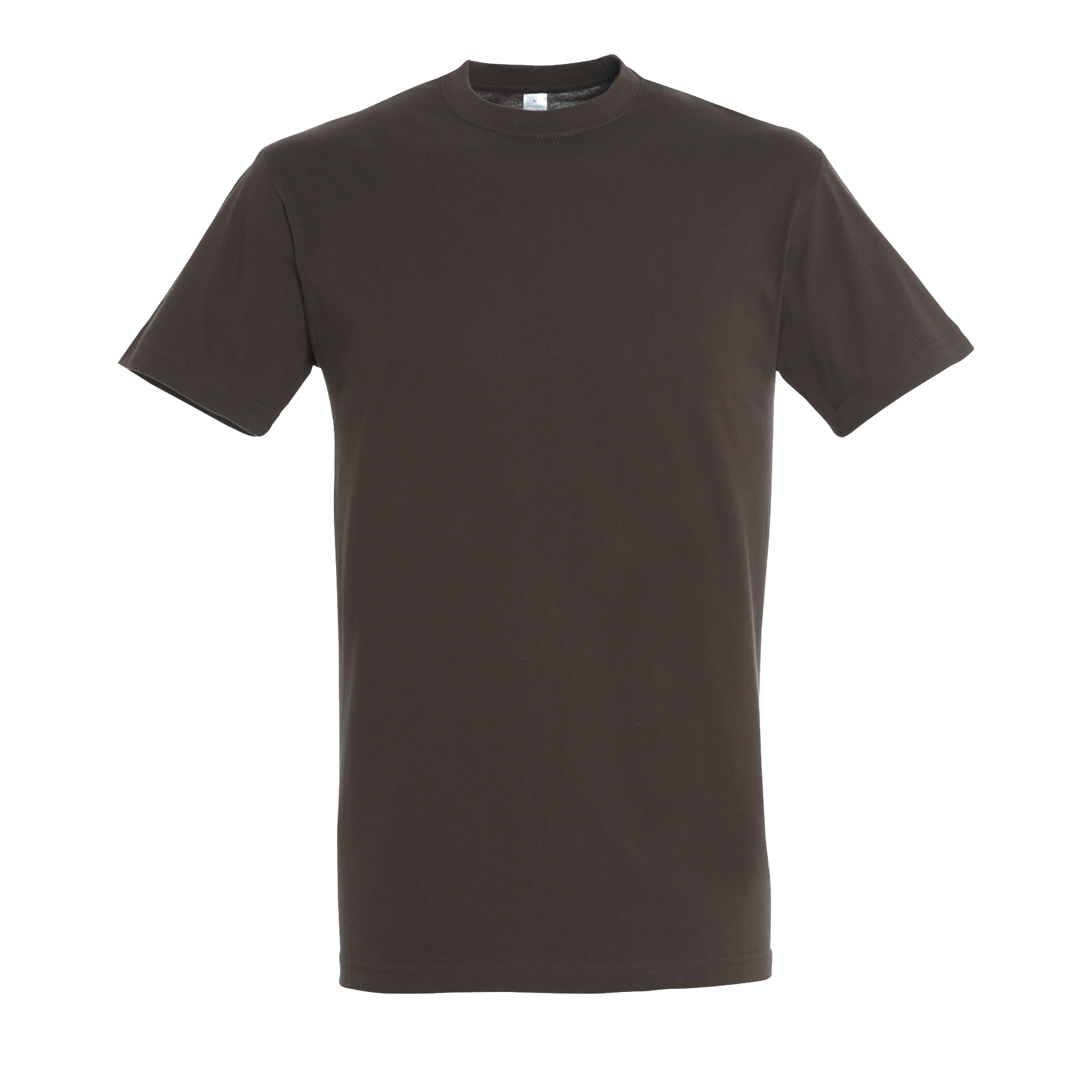 TEE-SHIRT UNISEXE COL ROND REGENT Chocolat Marron , à personnaliser avec le logo de votre club. TEE-SHIRT UNISEXE COL ROND REGENT Chocolat Marron