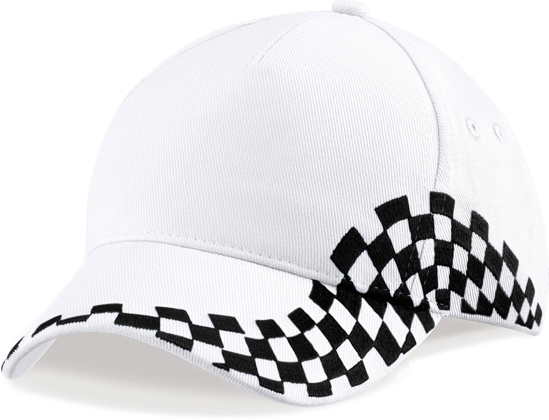 Casquette Grand Prix White / Black Blanc, à personnaliser avec le logo de votre club. Casquette Grand Prix White / Black Blanc