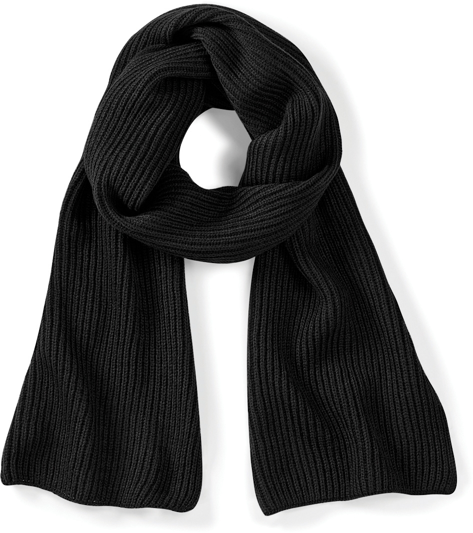 Écharpe Tricot Métro Noir Black, à personnaliser avec le logo de votre club. Écharpe Tricot Métro Noir Black