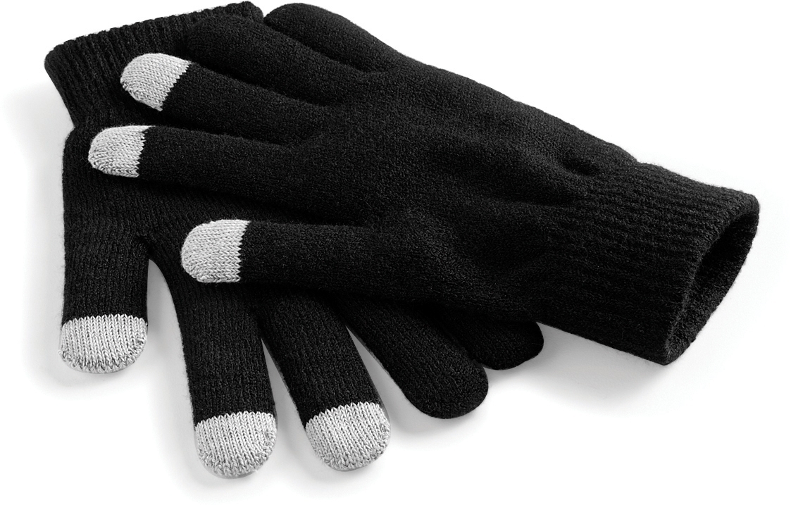 GANTS POUR ÉCRAN TACTILE Black Noir, à personnaliser avec le logo de votre club. GANTS POUR ÉCRAN TACTILE Black Noir