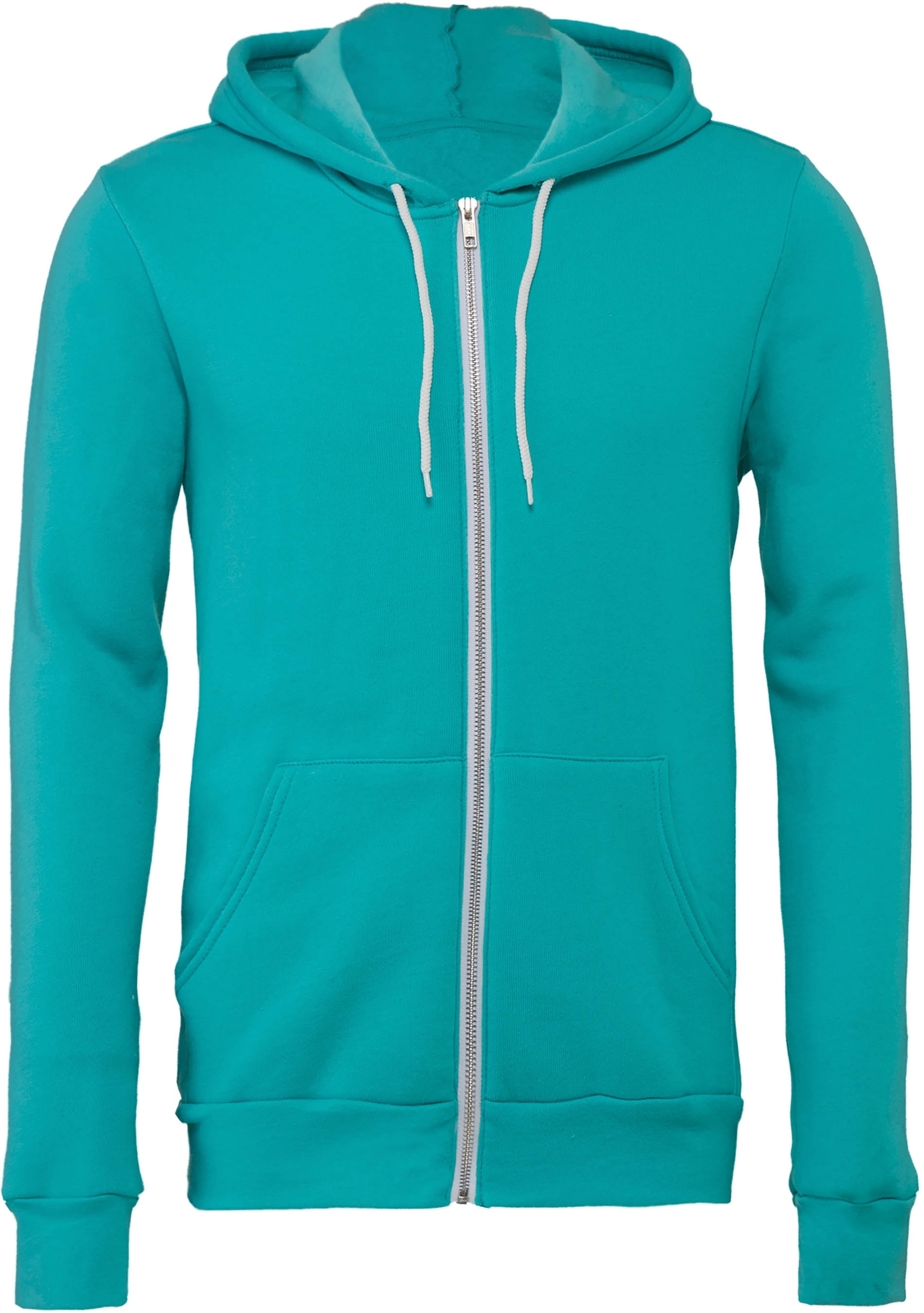UNISEX ZIPUP FLEECE HOODIE_Sweatshirt capuche zippé unisexe Teal