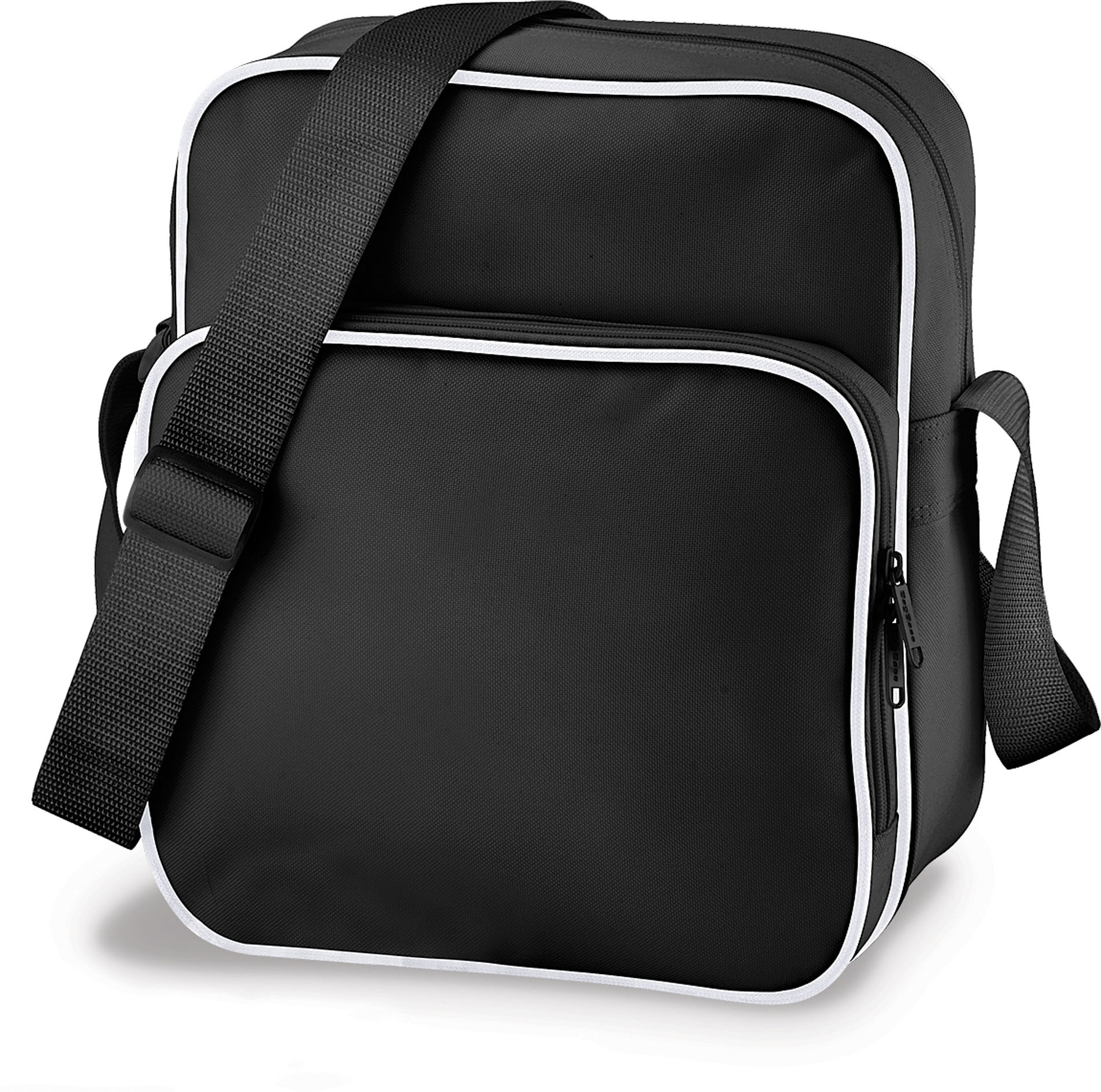 RETRO DAY BAG Black / White Noir, à personnaliser avec le logo de votre club. RETRO DAY BAG Black / White Noir