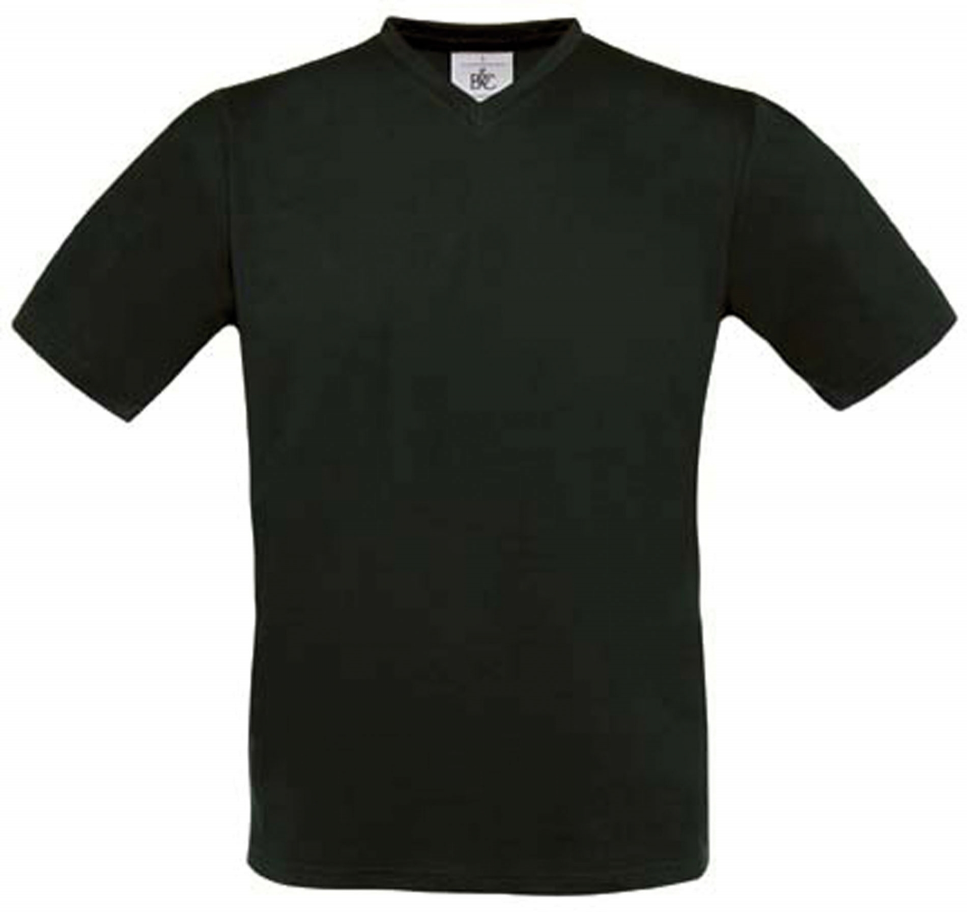 T-shirt col v manches courtes EXACT Black Noir, à personnaliser avec le logo de votre club. T-shirt col v manches courtes EXACT Black Noir