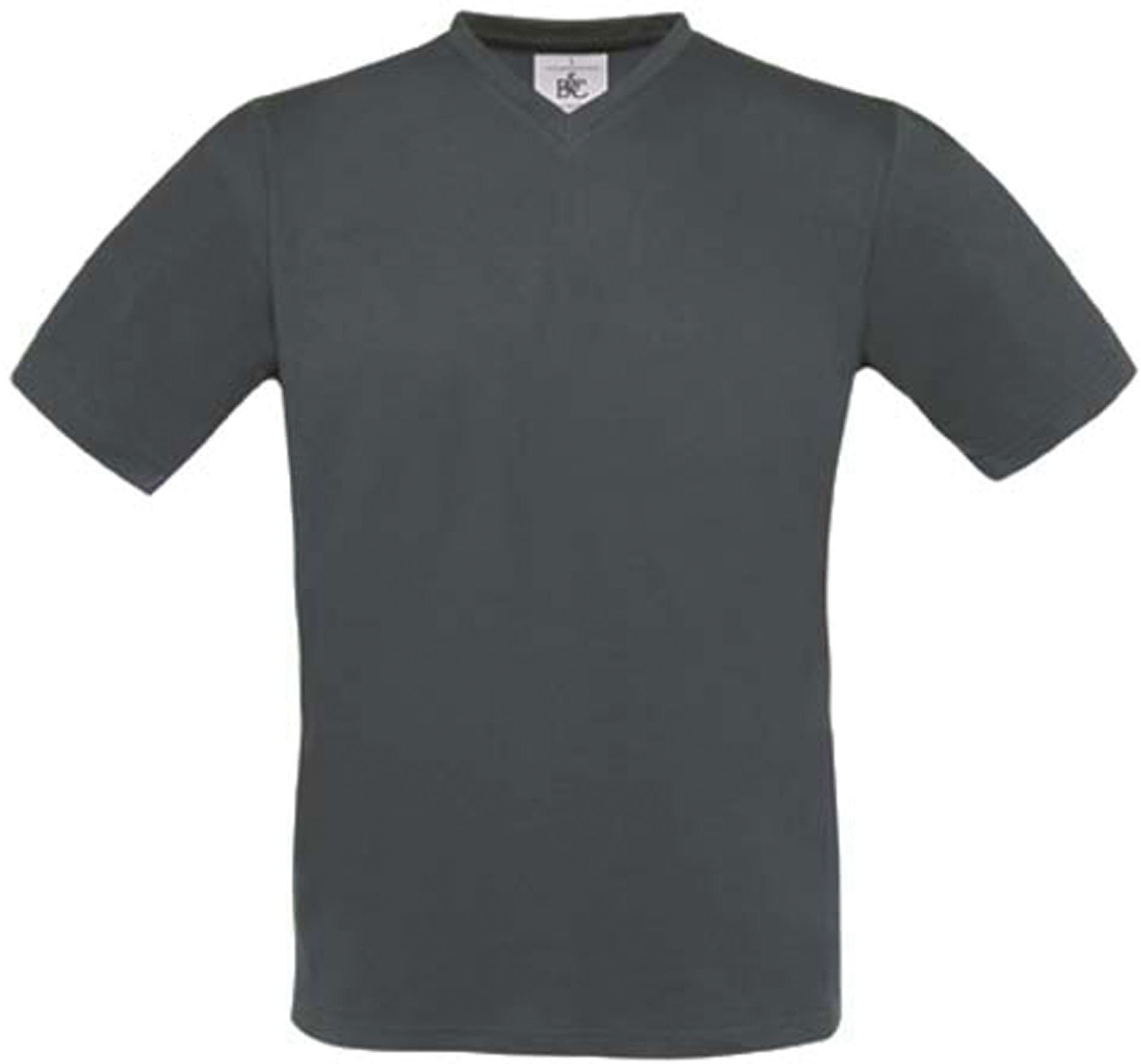 T-shirt col v manches courtes EXACT Dark Grey Gris, à personnaliser avec le logo de votre club. T-shirt col v manches courtes EXACT Dark Grey Gris