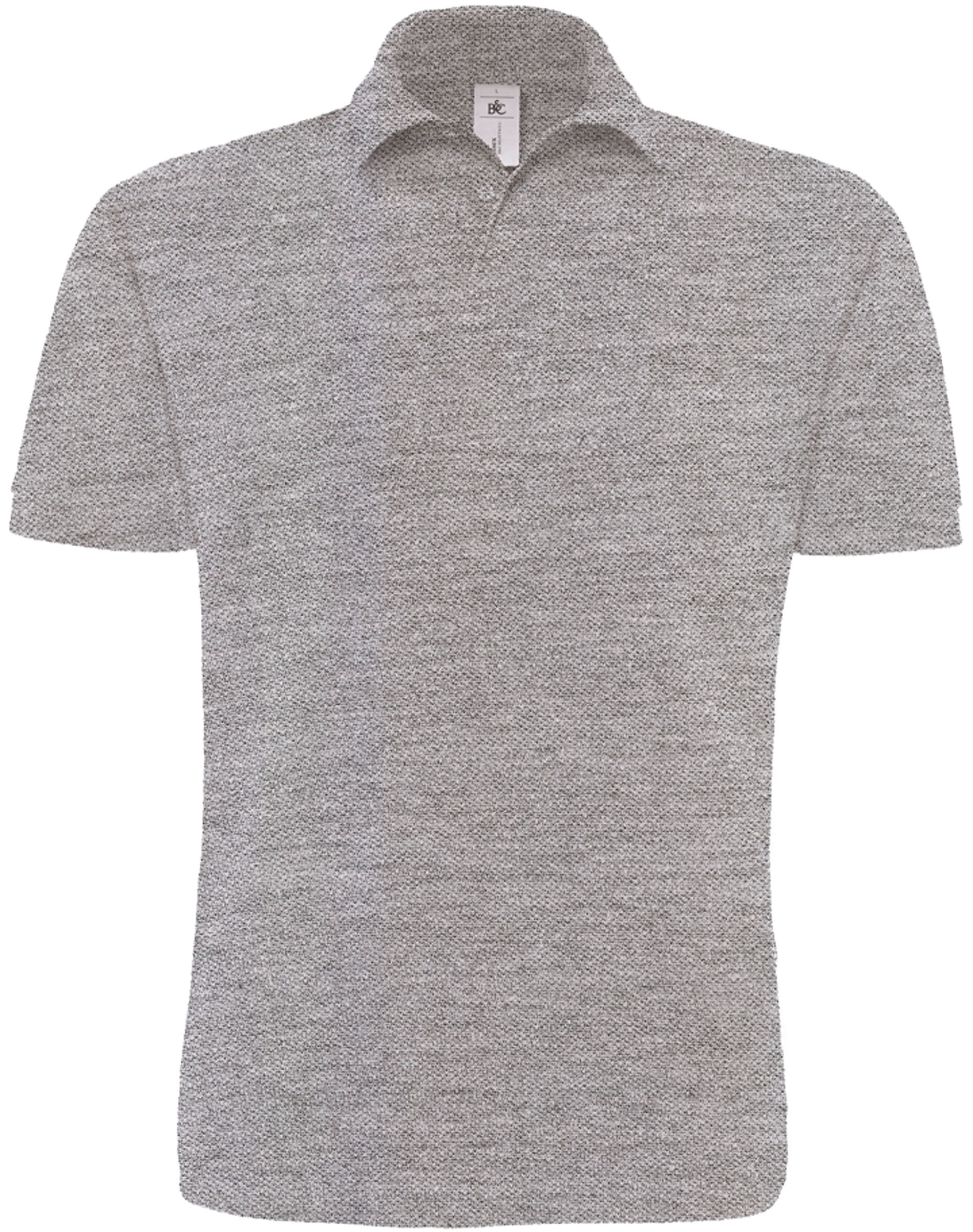 Polo homme piqué lourd HEAVYMILL Heather Grey Gris, à personnaliser avec le logo de votre club. Polo homme piqué lourd HEAVYMILL Heather Grey Gris