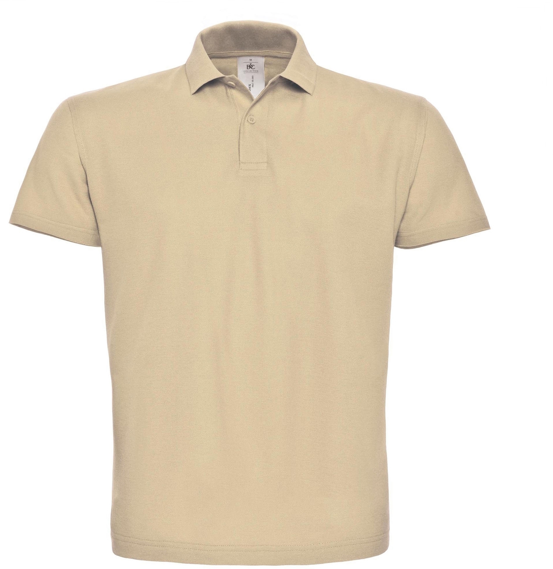 Polo piqué ID.001 Homme Sand Beige, à personnaliser avec le logo de votre club. Polo piqué ID.001 Homme Sand Beige