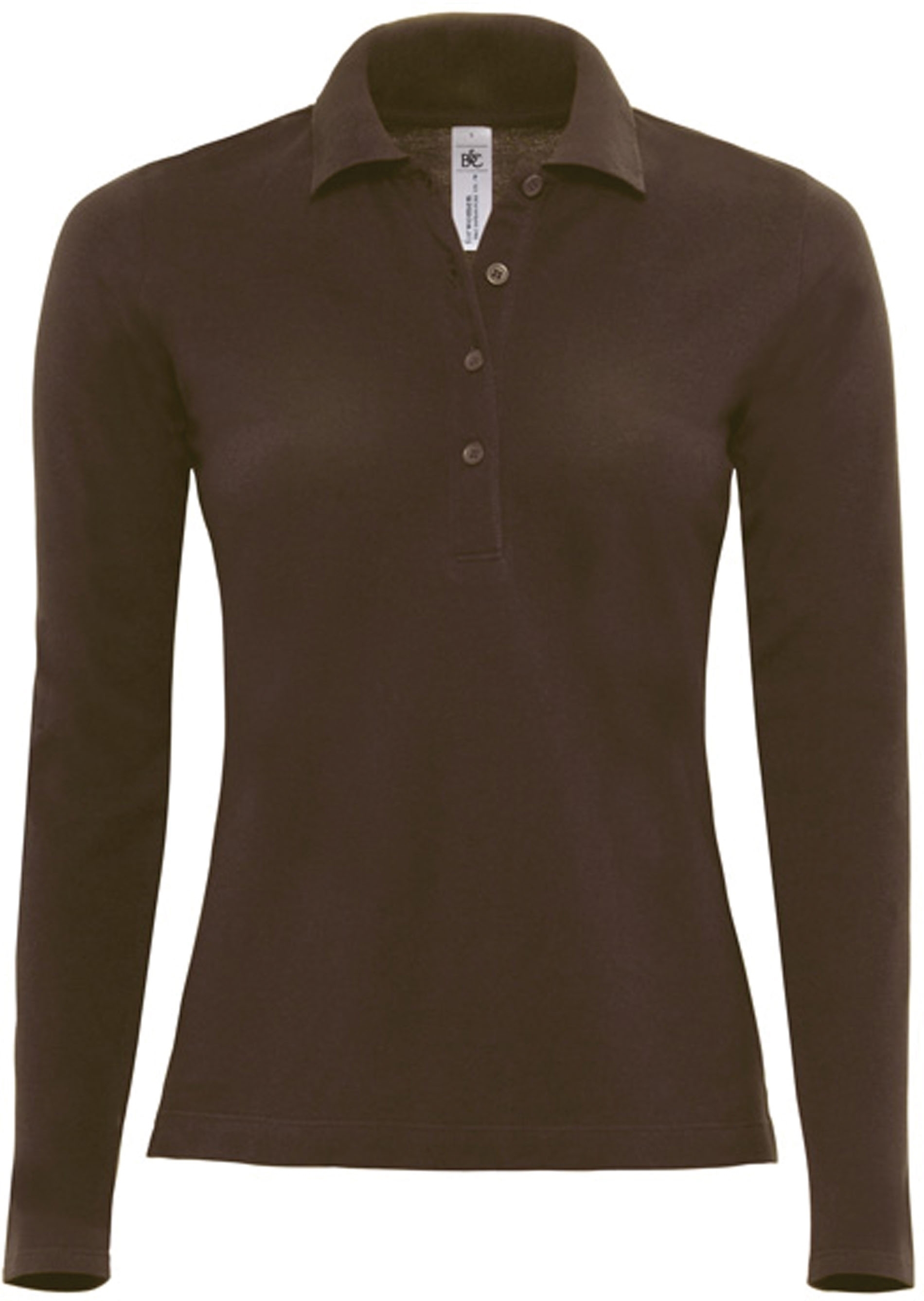 POLO FEMME SAFRAN MANCHES LONGUES Marron Brown, à personnaliser avec le logo de votre club. POLO FEMME SAFRAN MANCHES LONGUES Marron Brown