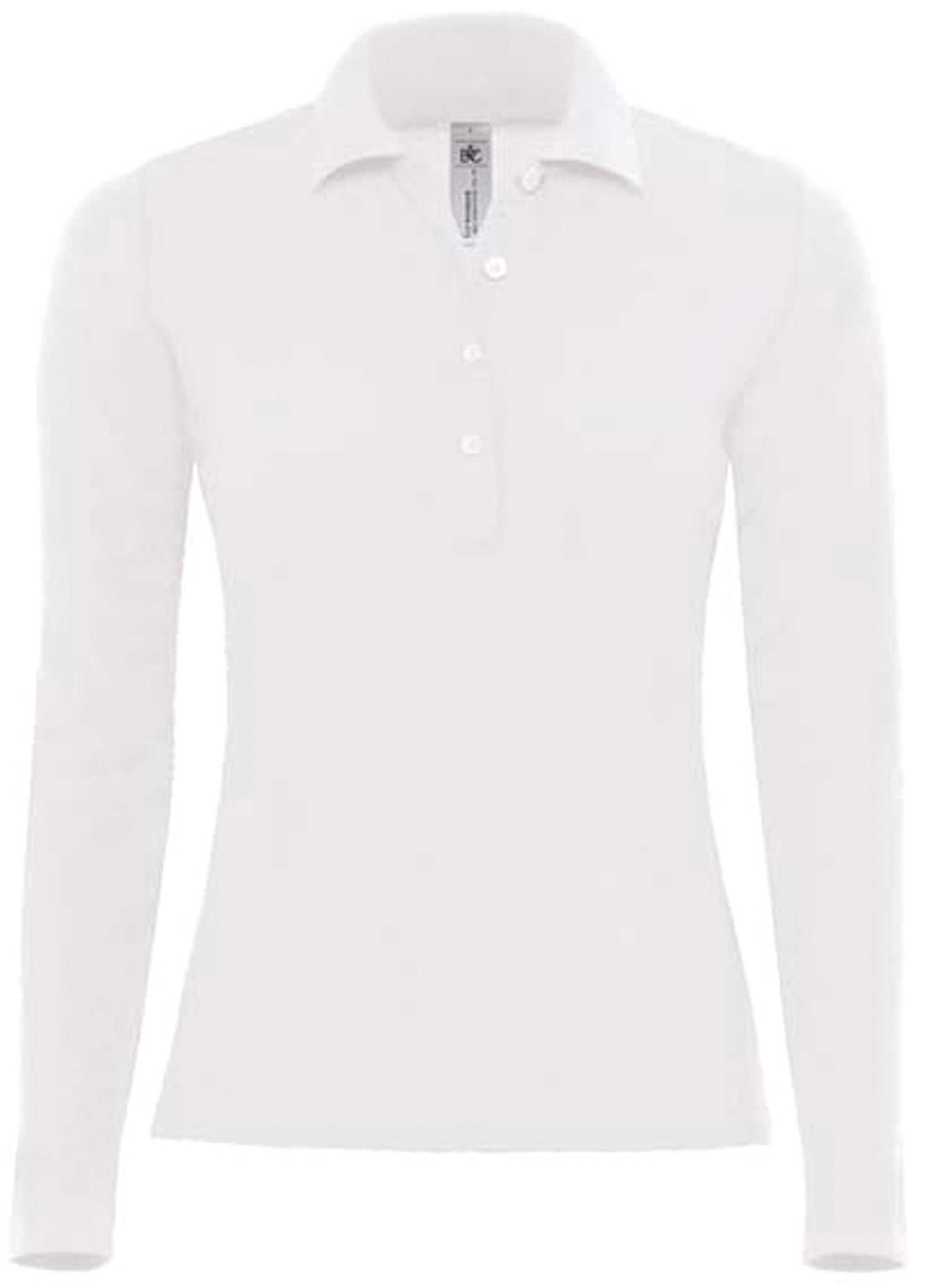 POLO FEMME SAFRAN MANCHES LONGUES Blanc White, à personnaliser avec le logo de votre club. POLO FEMME SAFRAN MANCHES LONGUES Blanc White