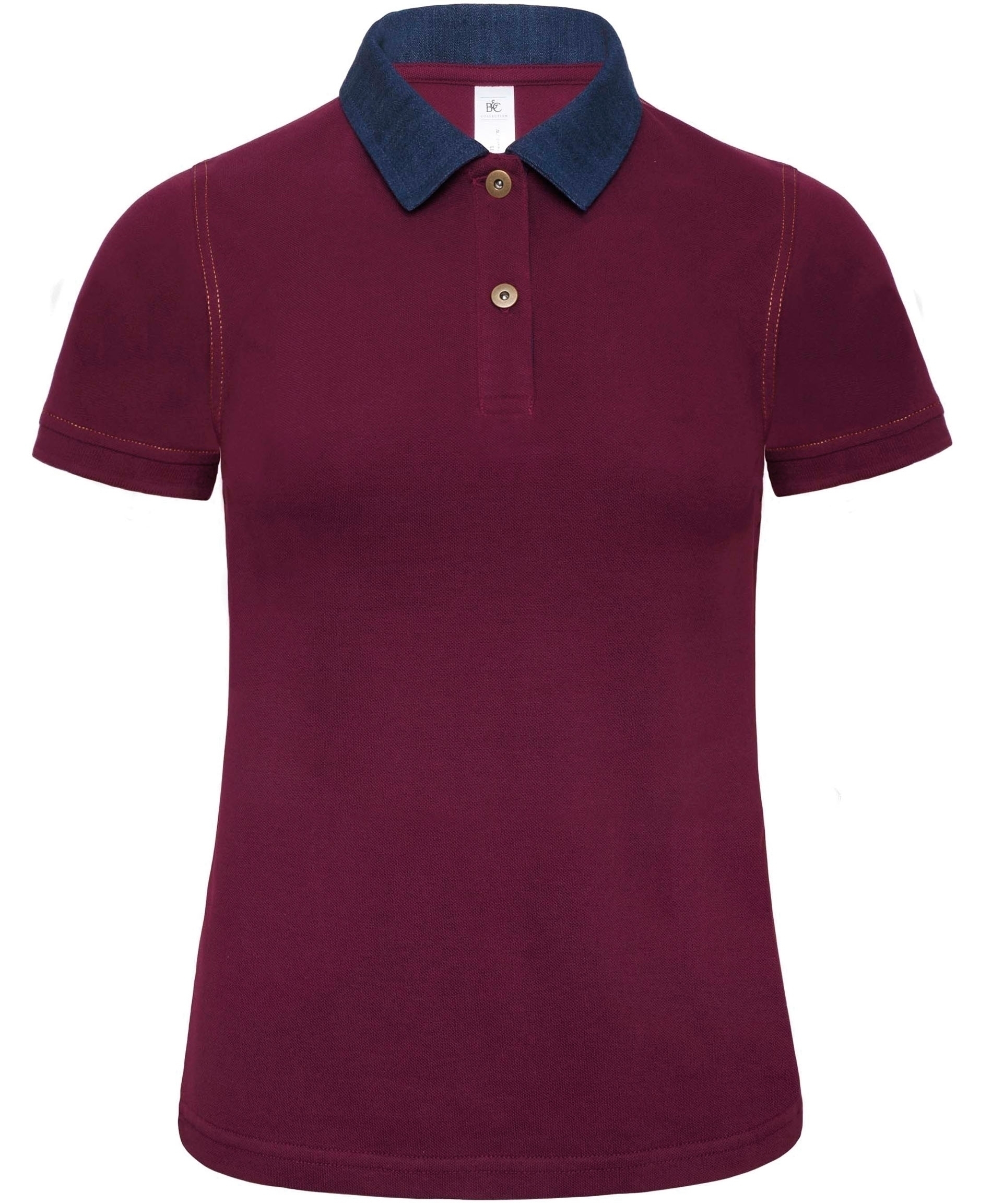POLO FEMME DNM FORWARD Denim / Burgundy Bleu, à personnaliser avec le logo de votre club. POLO FEMME DNM FORWARD Denim / Burgundy Bleu