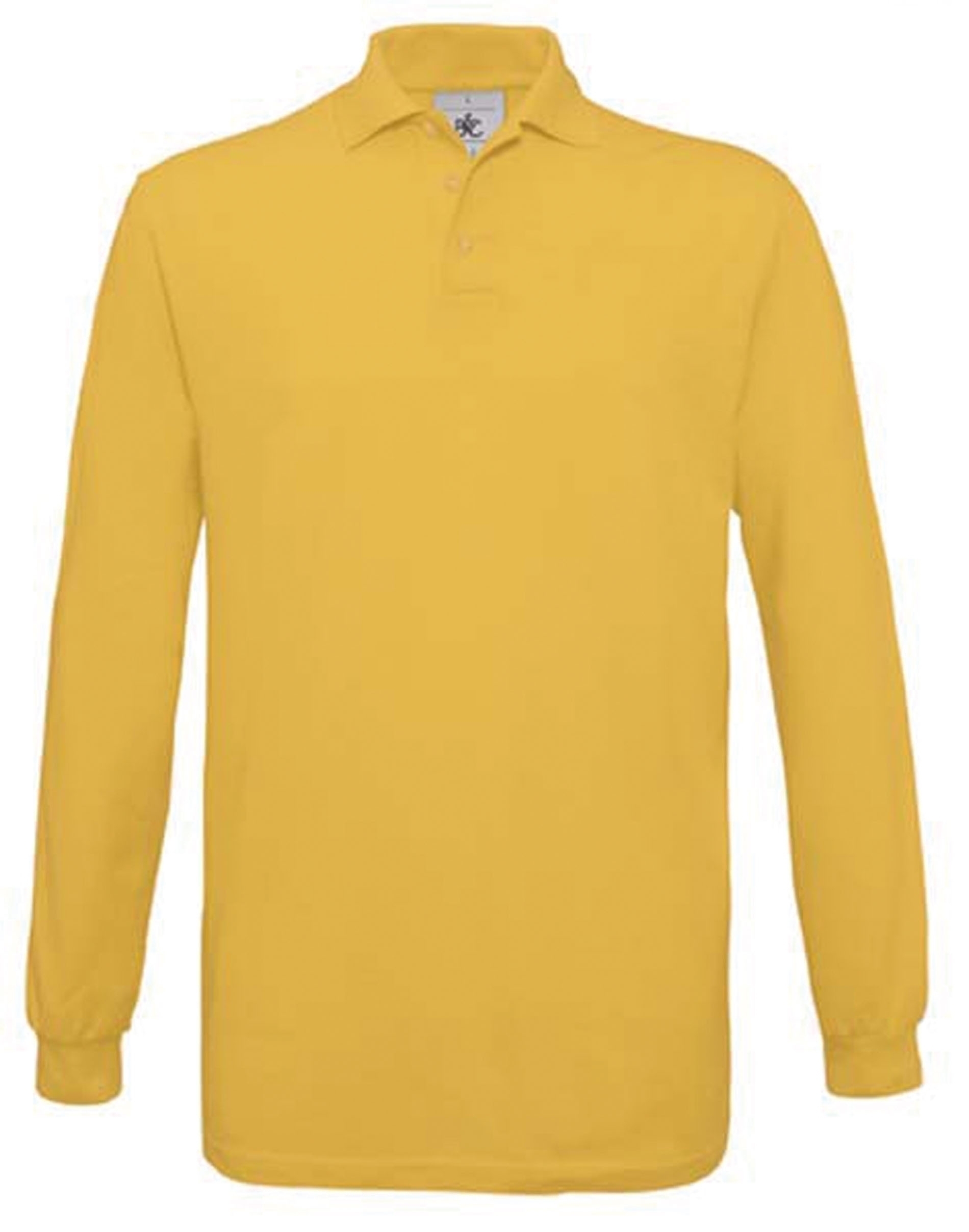 POLO HOMME SAFRAN MANCHES LONGUES Gold Jaune, Ã personnaliser avec le logo de votre club. POLO HOMME SAFRAN MANCHES LONGUES Gold Jaune