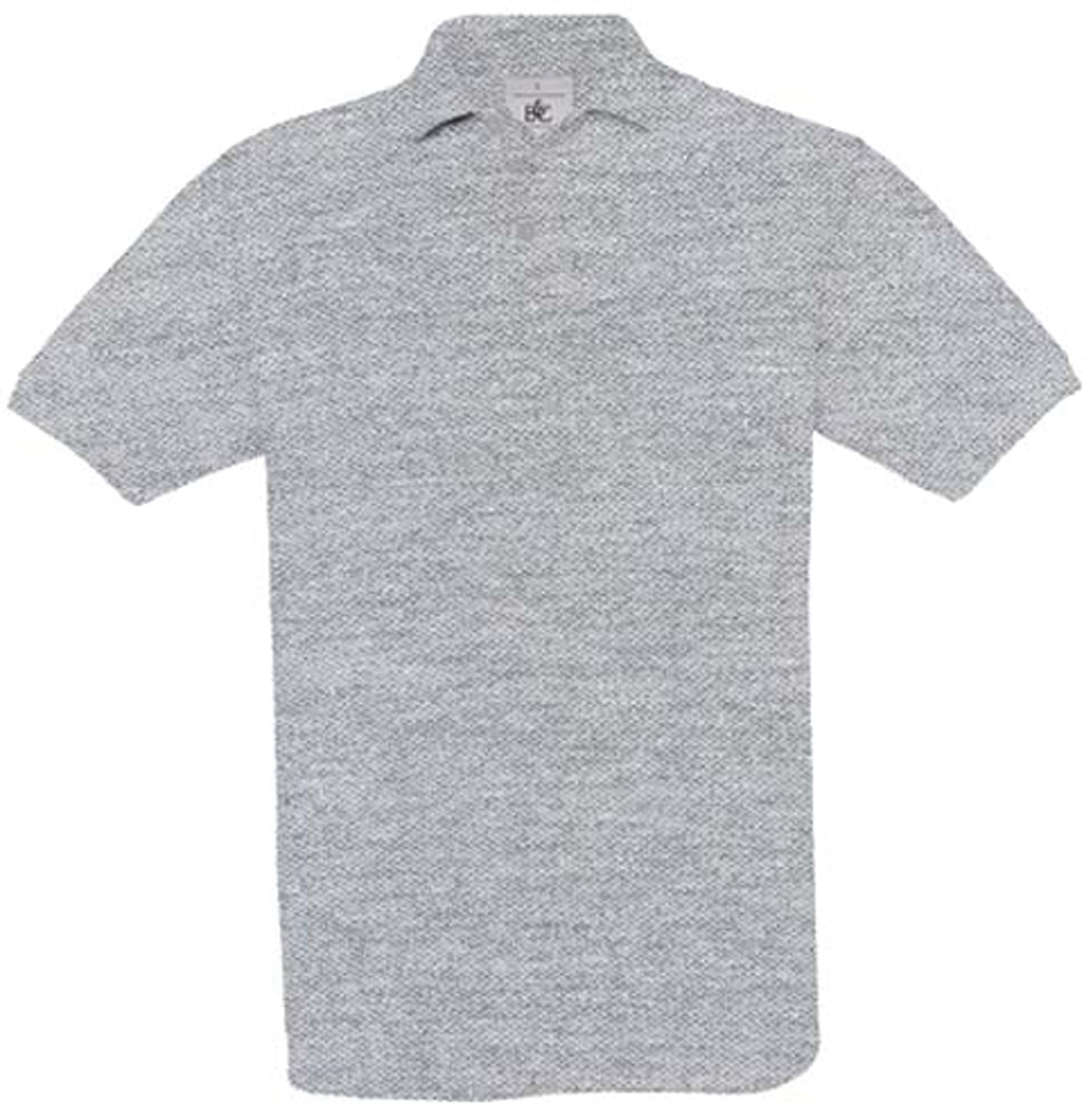 POLO HOMME SAFRAN Heather Grey Gris, Ã personnaliser avec le logo de votre club. POLO HOMME SAFRAN Heather Grey Gris