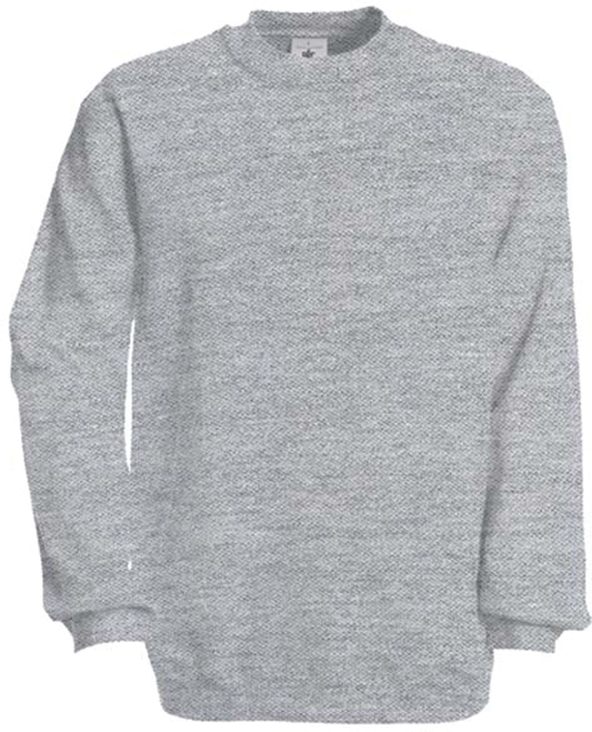 SWEAT-SHIRT COL ROND Heather Grey Gris, à personnaliser avec le logo de votre club. SWEAT-SHIRT COL ROND Heather Grey Gris