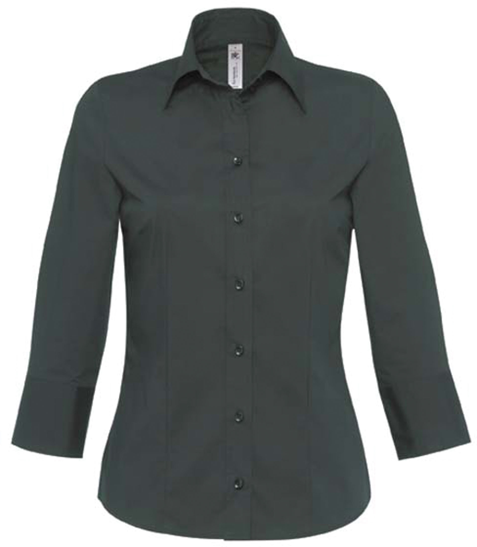 CHEMISE FEMME MILANO Black Noir, à personnaliser avec le logo de votre club. CHEMISE FEMME MILANO Black Noir