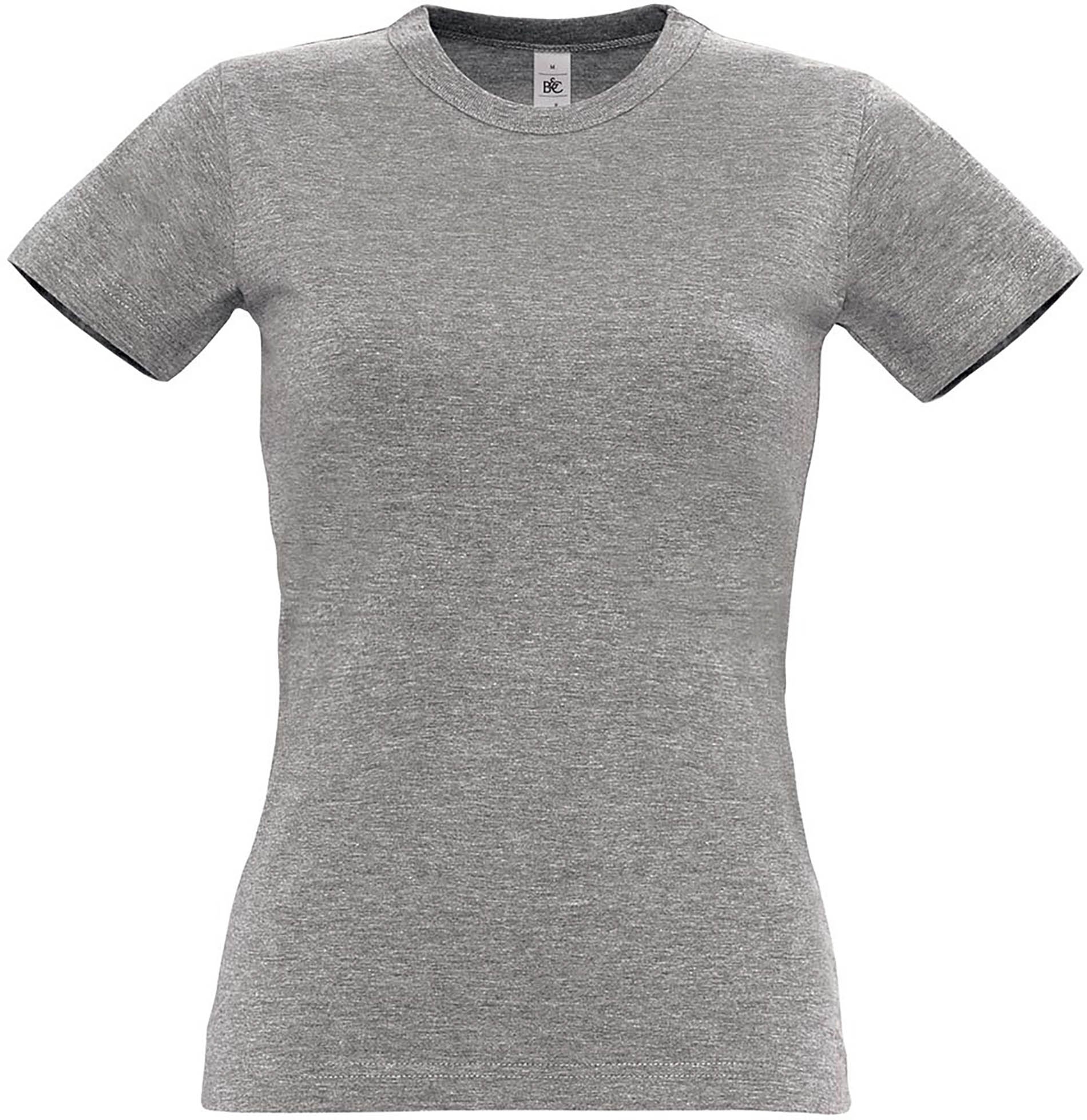 T-SHIRT FEMME EXACT190 Sport Grey Gris, à personnaliser avec le logo de votre club. T-SHIRT FEMME EXACT190 Sport Grey Gris