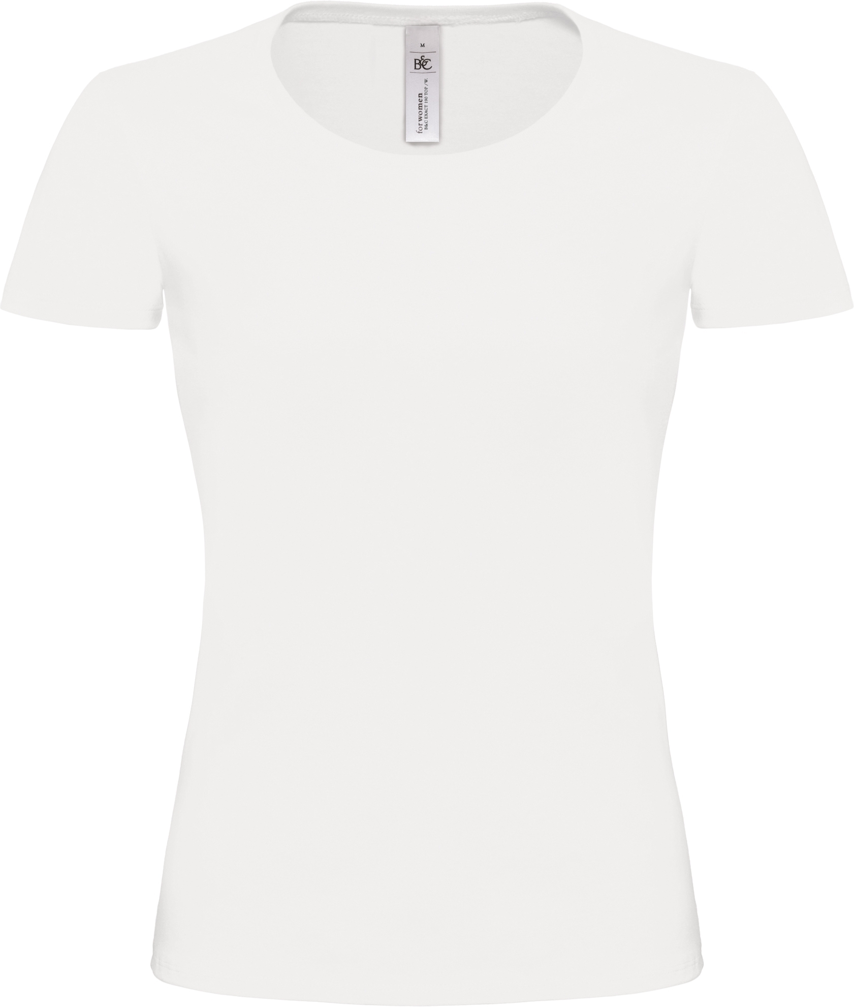 T-SHIRT COL BATEAU FEMME EXACT190 White Blanc, à personnaliser avec le logo de votre club. T-SHIRT COL BATEAU FEMME EXACT190 White Blanc