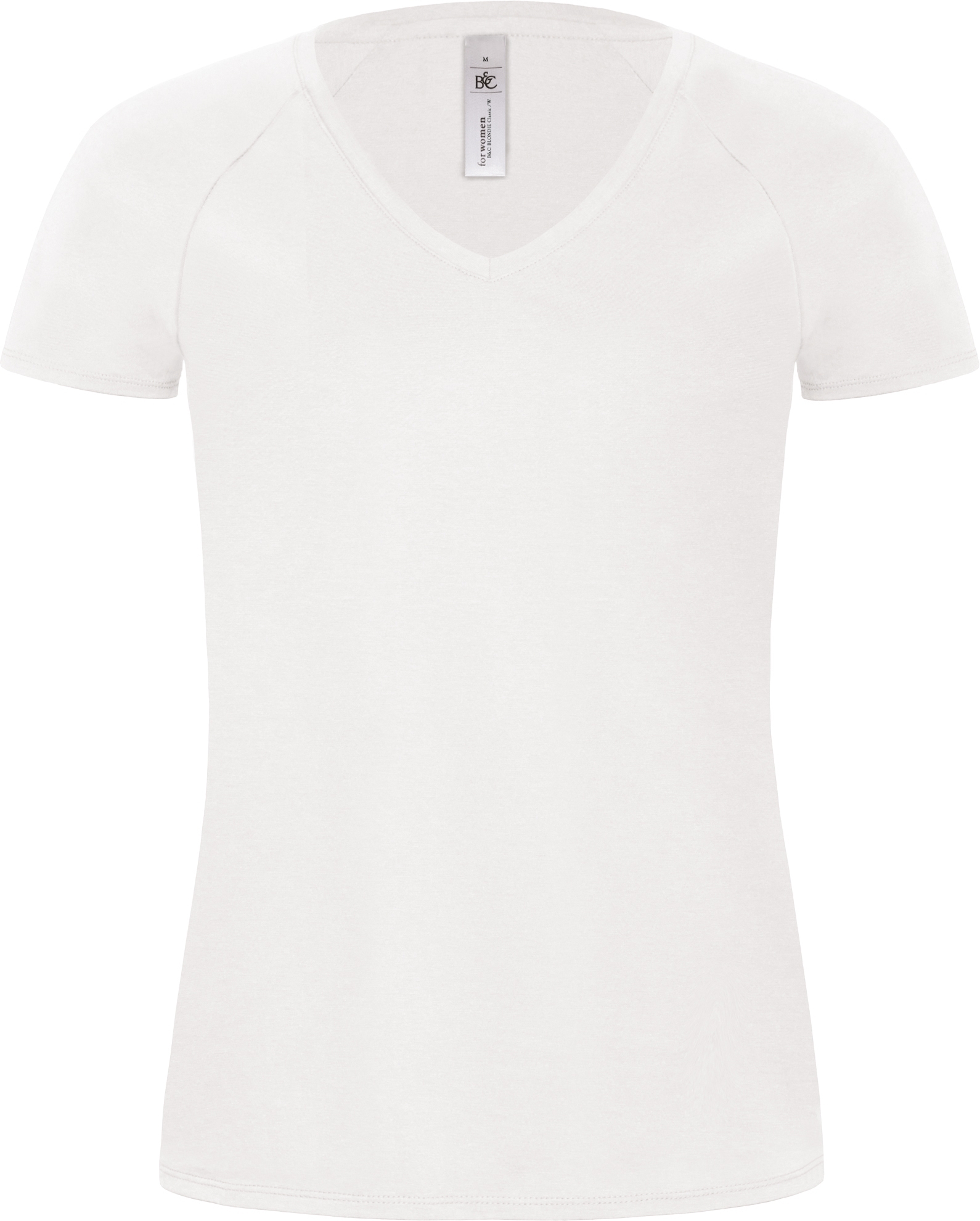 T-SHIRT FEMME COL V BLONDIE CLASSIC White Blanc, à personnaliser avec le logo de votre club. T-SHIRT FEMME COL V BLONDIE CLASSIC White Blanc