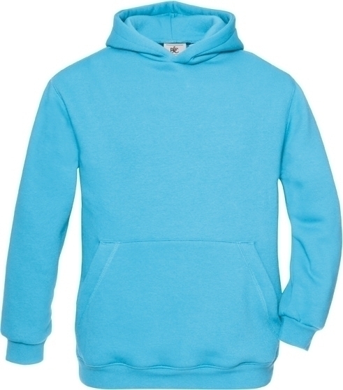 SWEAT-SHIRT CAPUCHE ENFANT Very Turquoise bleu, Ã personnaliser avec le logo de votre club. SWEAT-SHIRT CAPUCHE ENFANT Very Turquoise bleu