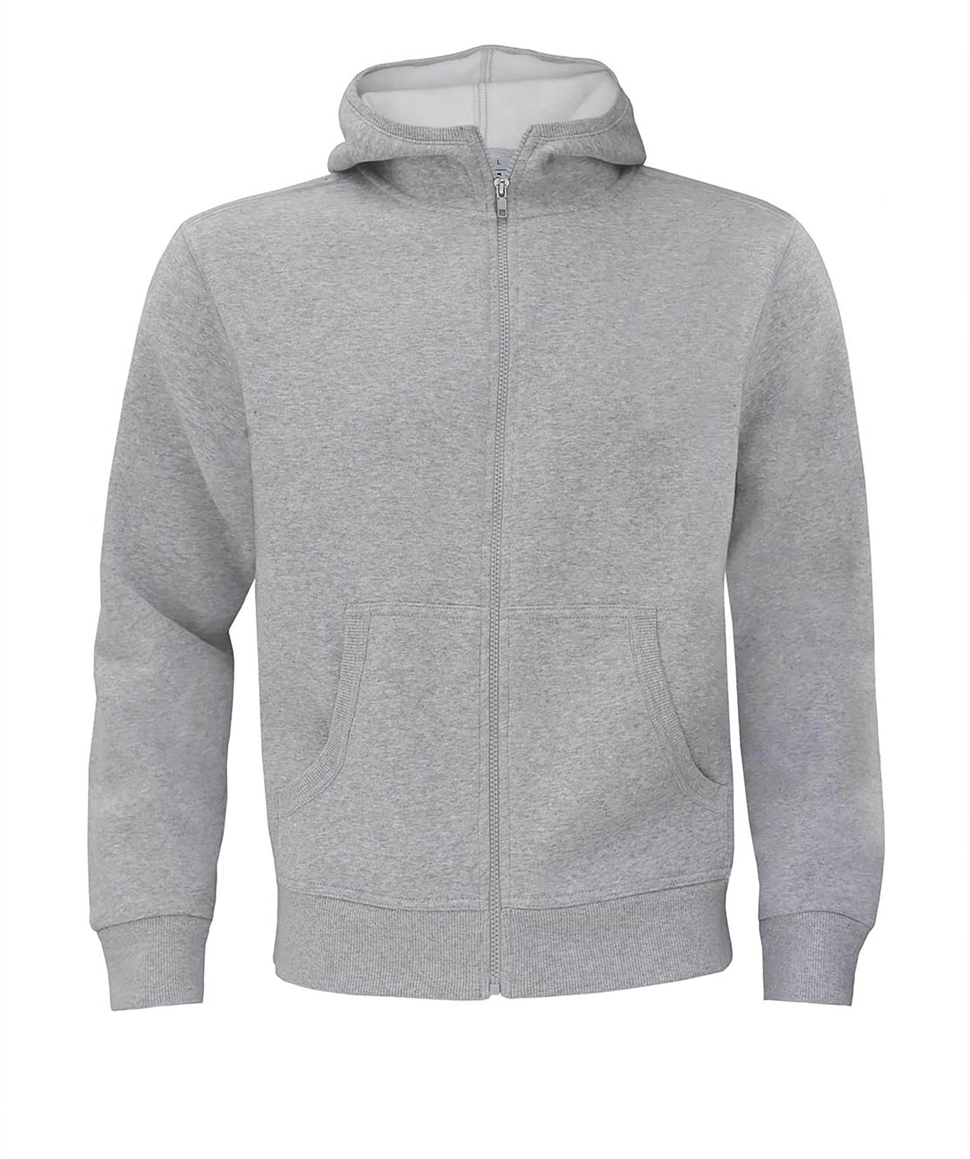SWEAT-SHIRT HOMME ZIPPÉ CAPUCHE MONSTER Heather Grey Gris, à personnaliser avec le logo de votre club. SWEAT-SHIRT HOMME ZIPPÉ CAPUCHE MONSTER Heather Grey Gris