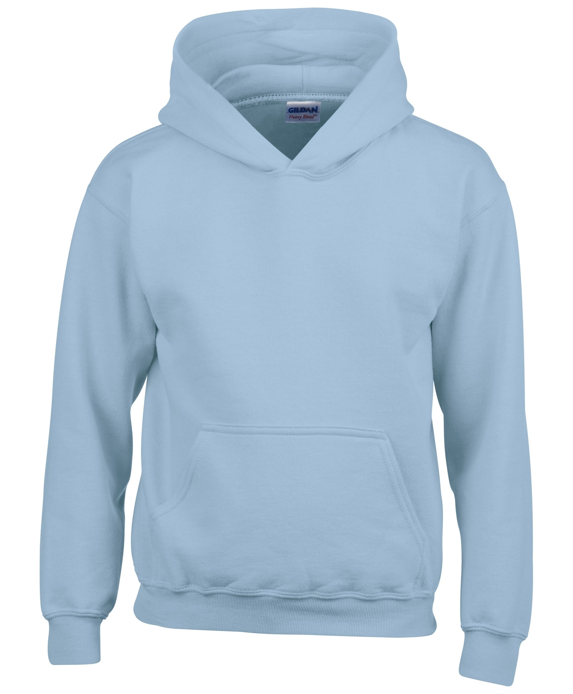 SWEAT-SHIRT ENFANT CAPUCHE HEAVY BLEND™ Light Blue Bleu, à personnaliser avec le logo de votre club. SWEAT-SHIRT ENFANT CAPUCHE HEAVY BLEND™ Light Blue Bleu