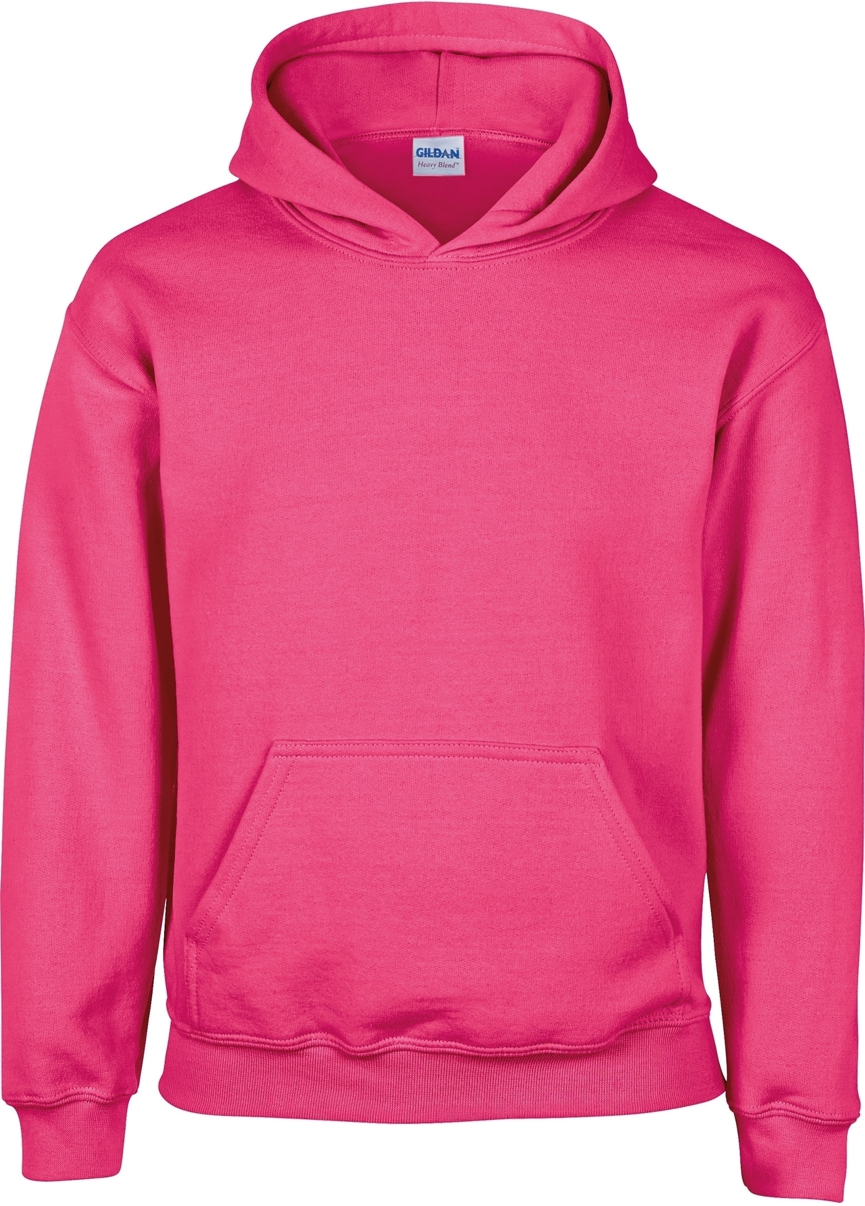 SWEAT-SHIRT ENFANT CAPUCHE HEAVY BLEND™ Safety Pink Rose, à personnaliser avec le logo de votre club. SWEAT-SHIRT ENFANT CAPUCHE HEAVY BLEND™ Safety Pink Rose