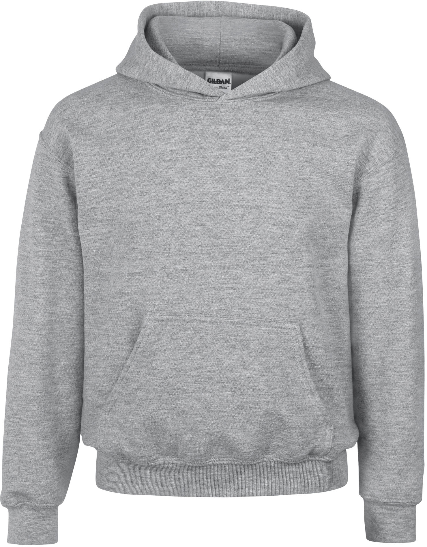 SWEAT-SHIRT ENFANT CAPUCHE HEAVY BLEND™ Sport Grey Gris, à personnaliser avec le logo de votre club. SWEAT-SHIRT ENFANT CAPUCHE HEAVY BLEND™ Sport Grey Gris