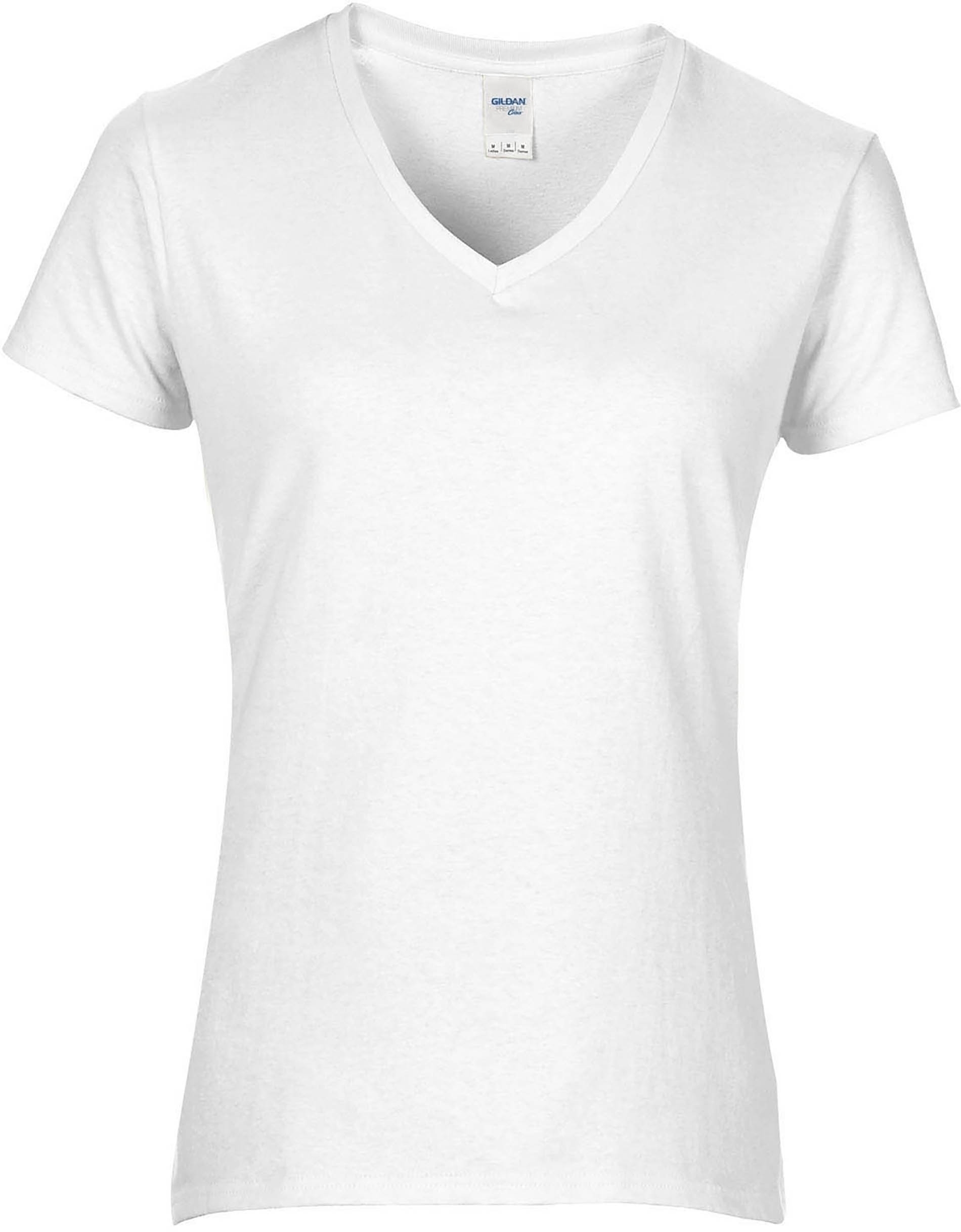 T-shirt Femme Col V Premium - White imprimé et personnalisé pour