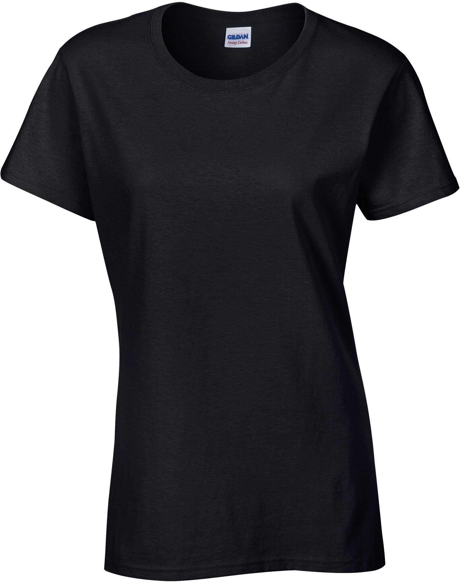 T-SHIRT FEMME HEAVY COTTON™ Noir Black, à personnaliser avec le logo de votre club. T-SHIRT FEMME HEAVY COTTON™ Noir Black