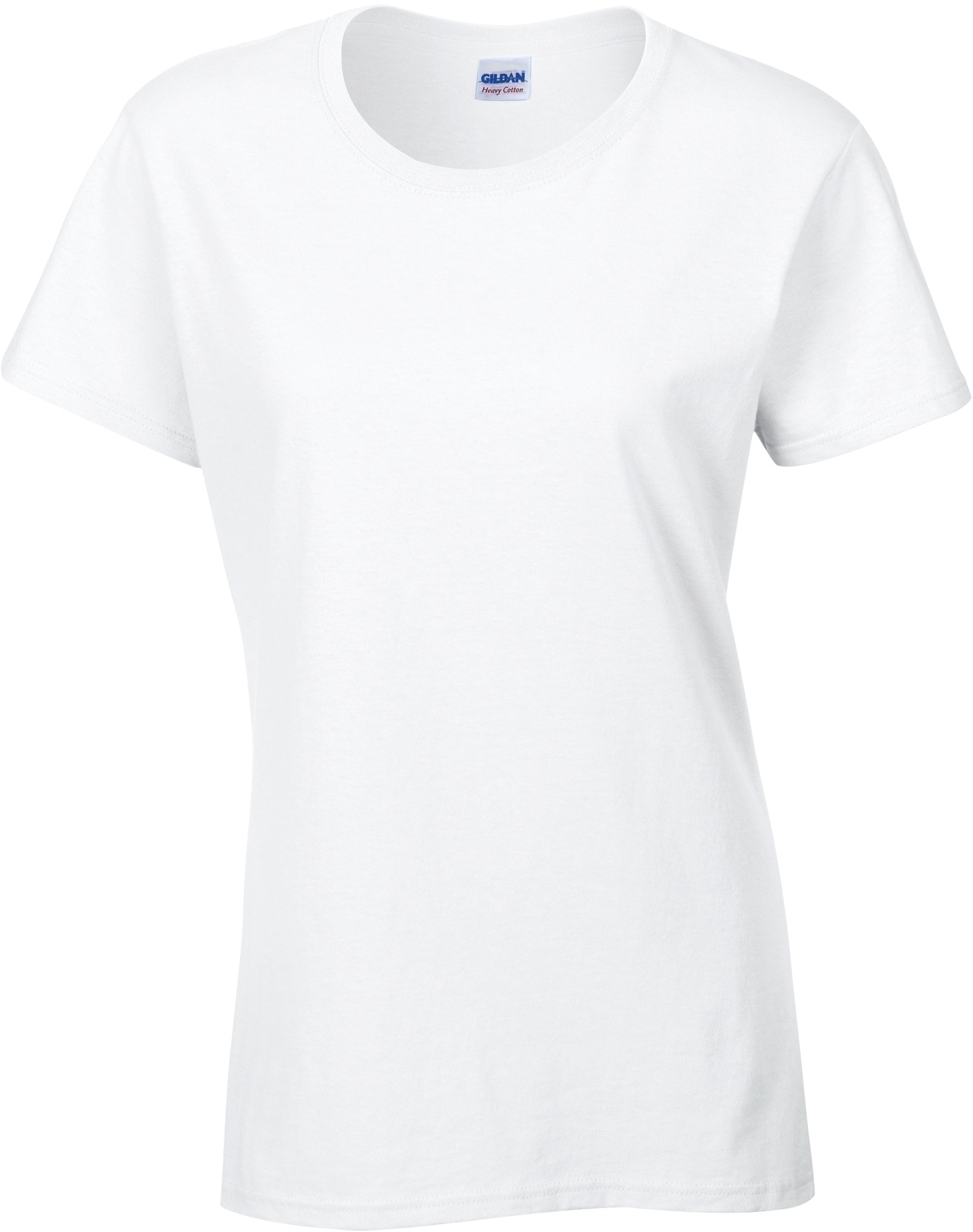 T-SHIRT FEMME HEAVY COTTON™ Blanc White, à personnaliser avec le logo de votre club. T-SHIRT FEMME HEAVY COTTON™ Blanc White