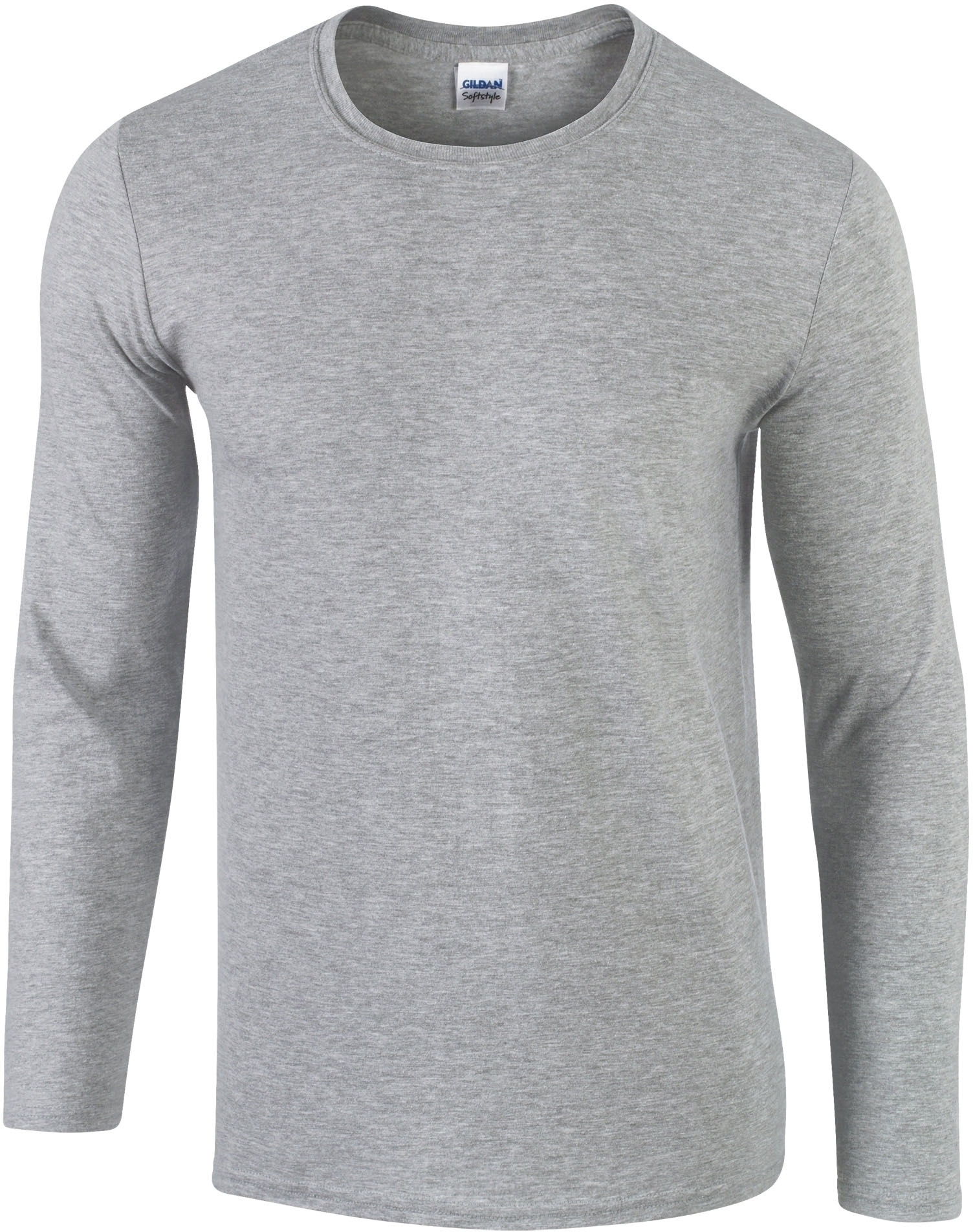 T-SHIRT HOMME MANCHES LONGUES SOFTSTYLE RS Sport Grey Gris, à personnaliser avec le logo de votre club. T-SHIRT HOMME MANCHES LONGUES SOFTSTYLE RS Sport Grey Gris