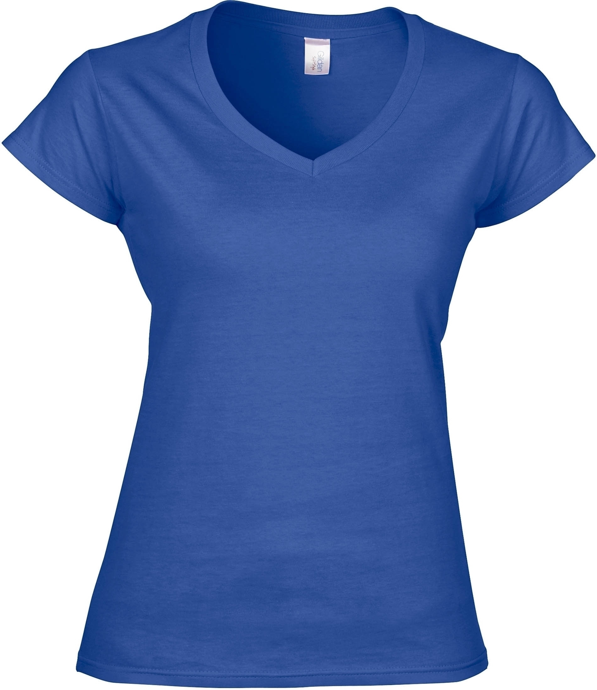 T-SHIRT FEMME COL V SOFTSTYLE Royal Blue Bleu, à personnaliser avec le logo de votre club. T-SHIRT FEMME COL V SOFTSTYLE Royal Blue Bleu