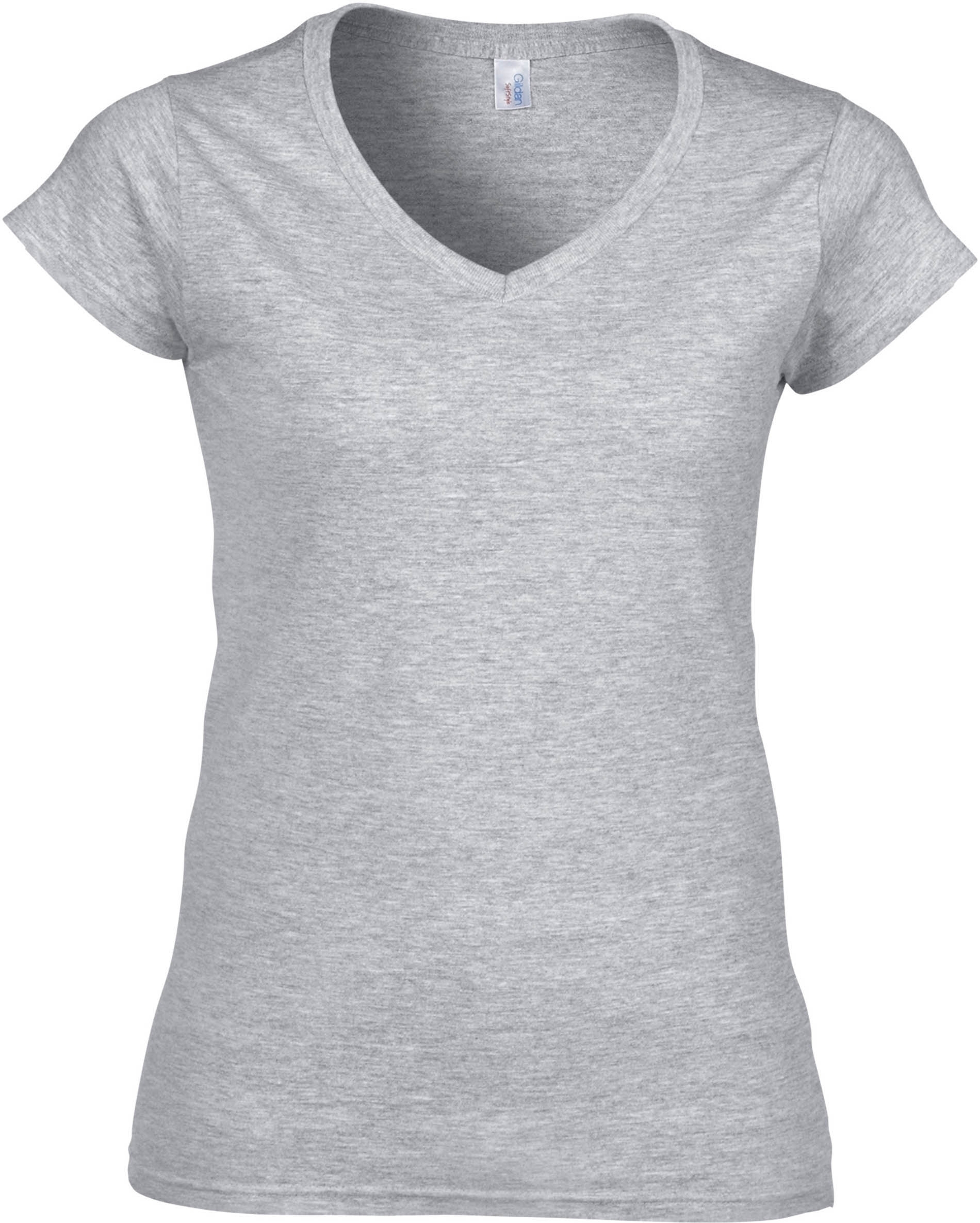 T-SHIRT FEMME COL V SOFTSTYLE RS Sport Grey Gris, à personnaliser avec le logo de votre club. T-SHIRT FEMME COL V SOFTSTYLE RS Sport Grey Gris