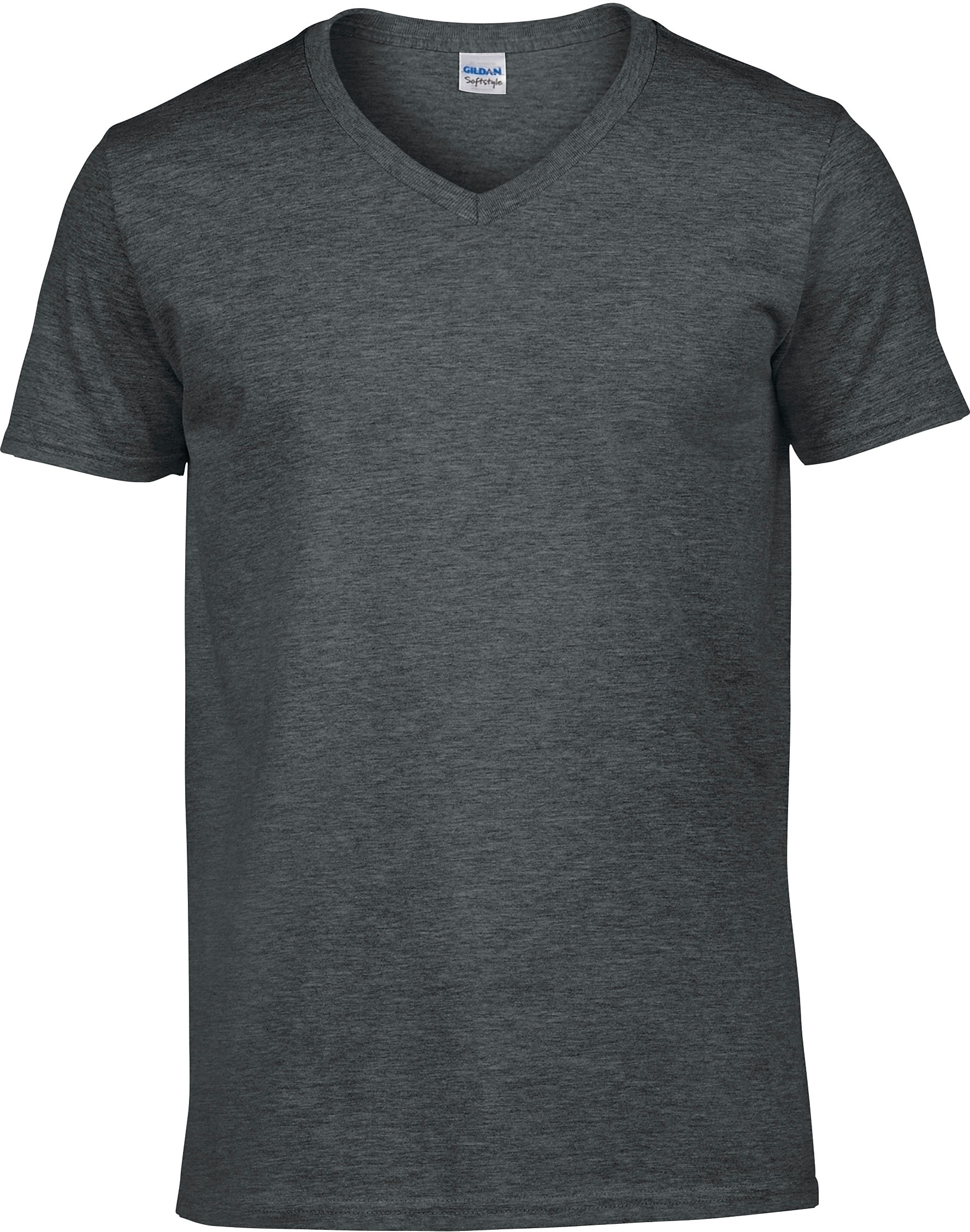 T-SHIRT HOMME COL V SOFTSTYLE Dark Heather Gris, à personnaliser avec le logo de votre club. T-SHIRT HOMME COL V SOFTSTYLE Dark Heather Gris