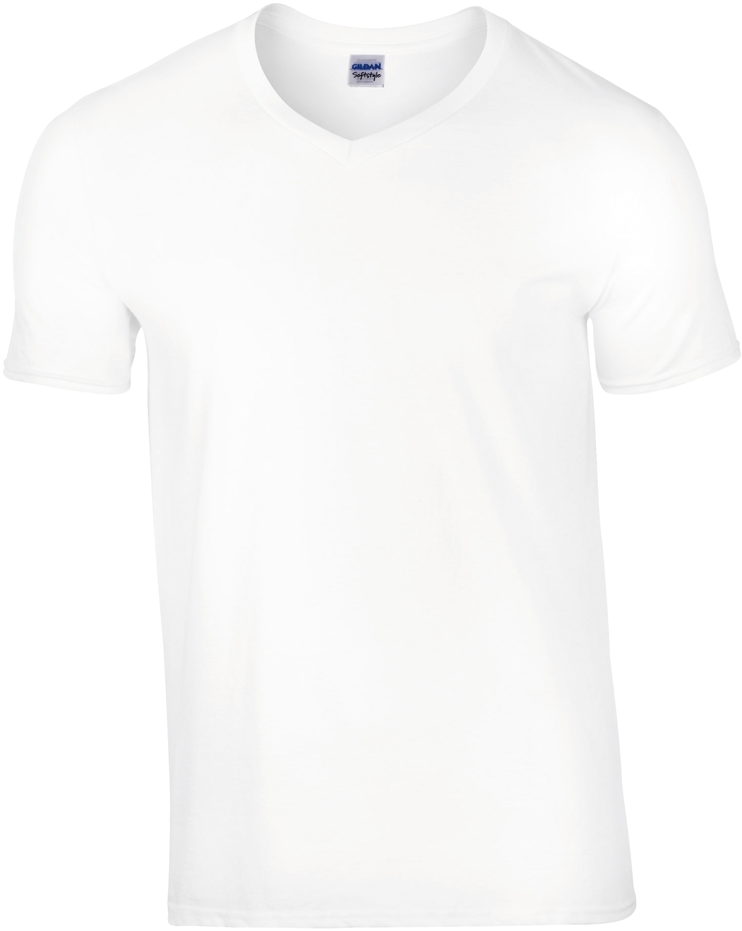 T-SHIRT HOMME COL V SOFTSTYLE White Blanc, à personnaliser avec le logo de votre club. T-SHIRT HOMME COL V SOFTSTYLE White Blanc