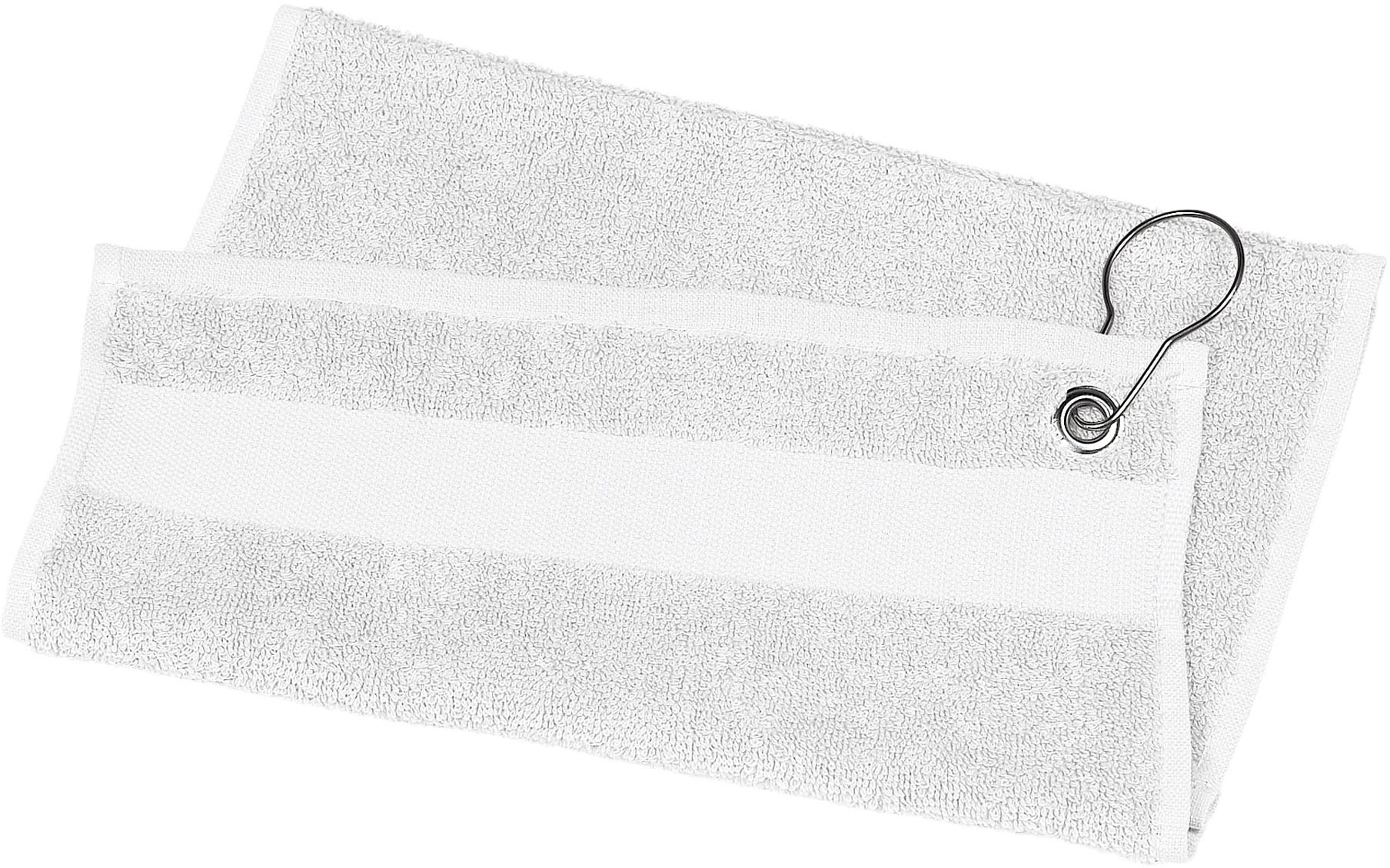 GOLF TOWEL > Serviette de golf White Blanc, à personnaliser avec le logo de votre club. GOLF TOWEL > Serviette de golf White Blanc