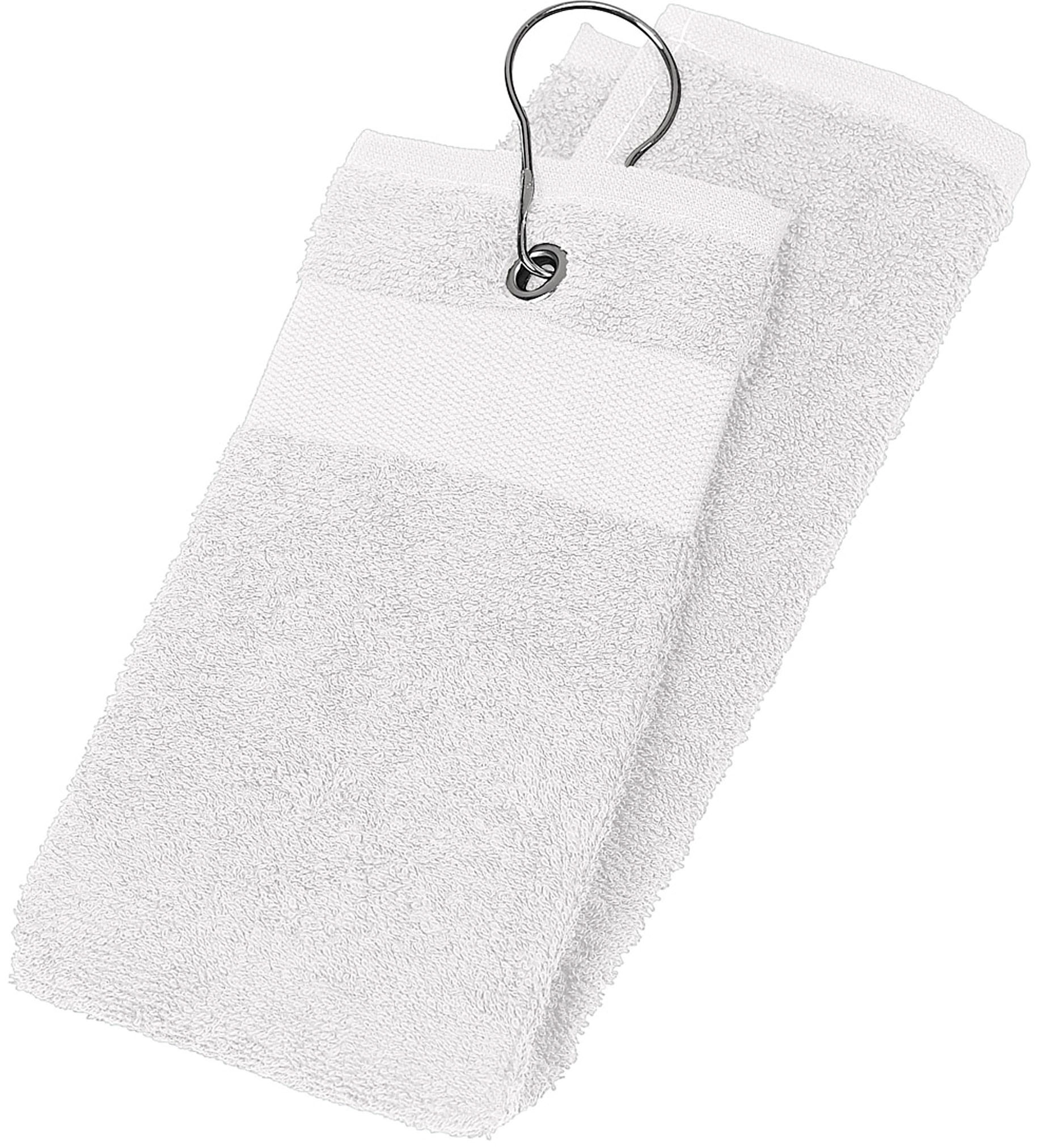 GOLF TOWEL CENTRAL > Serviette de golf White Blanc, à personnaliser avec le logo de votre club. GOLF TOWEL CENTRAL > Serviette de golf White Blanc