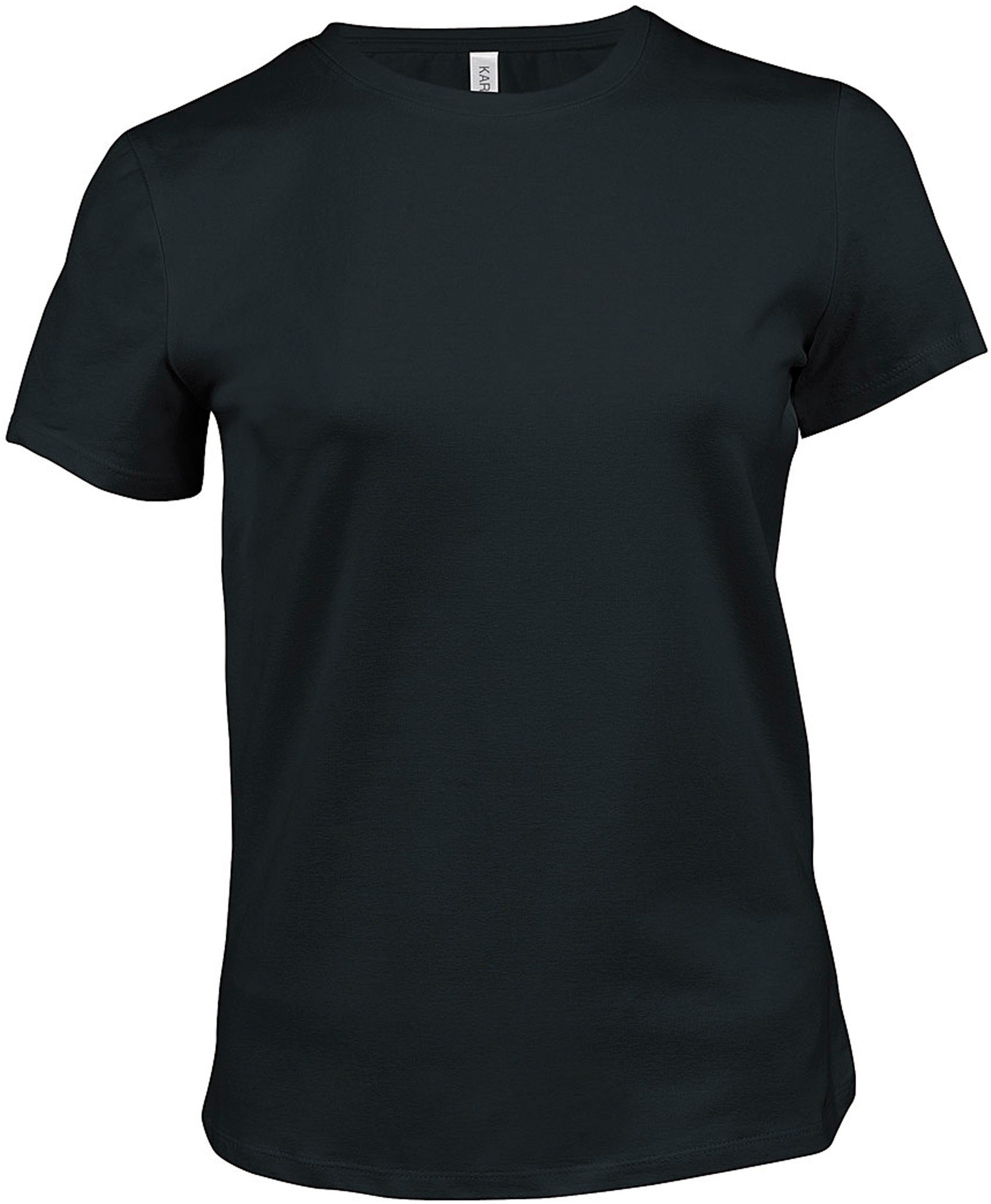 MAÏA > T-SHIRT COL ROND MANCHES COURTES FEMME Black Noir, à personnaliser avec le logo de votre club. MAÏA > T-SHIRT COL ROND MANCHES COURTES FEMME Black Noir