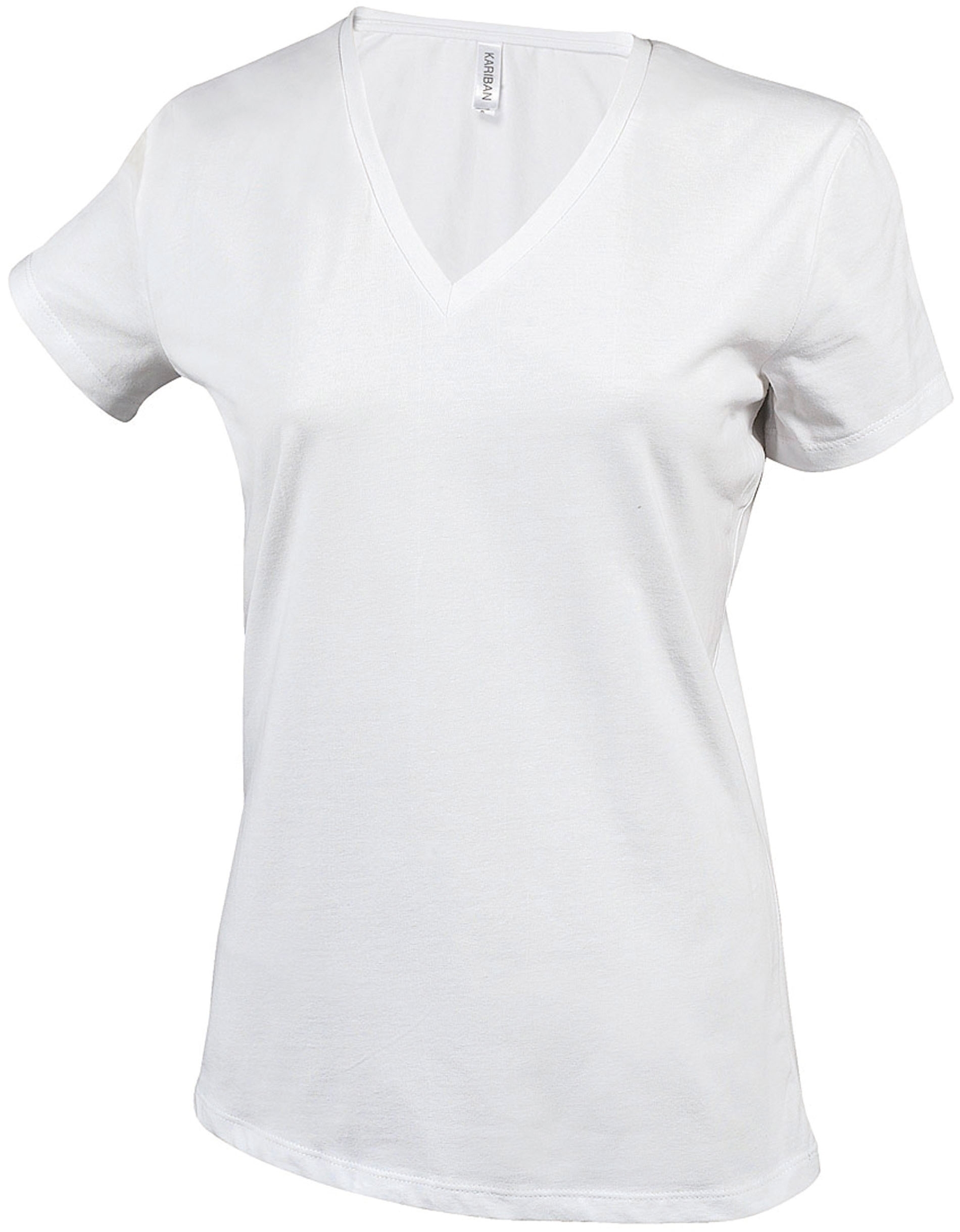 ELECTRA > T-SHIRT COL V MANCHES COURTES FEMME Blanc White, à personnaliser avec le logo de votre club. ELECTRA > T-SHIRT COL V MANCHES COURTES FEMME Blanc White