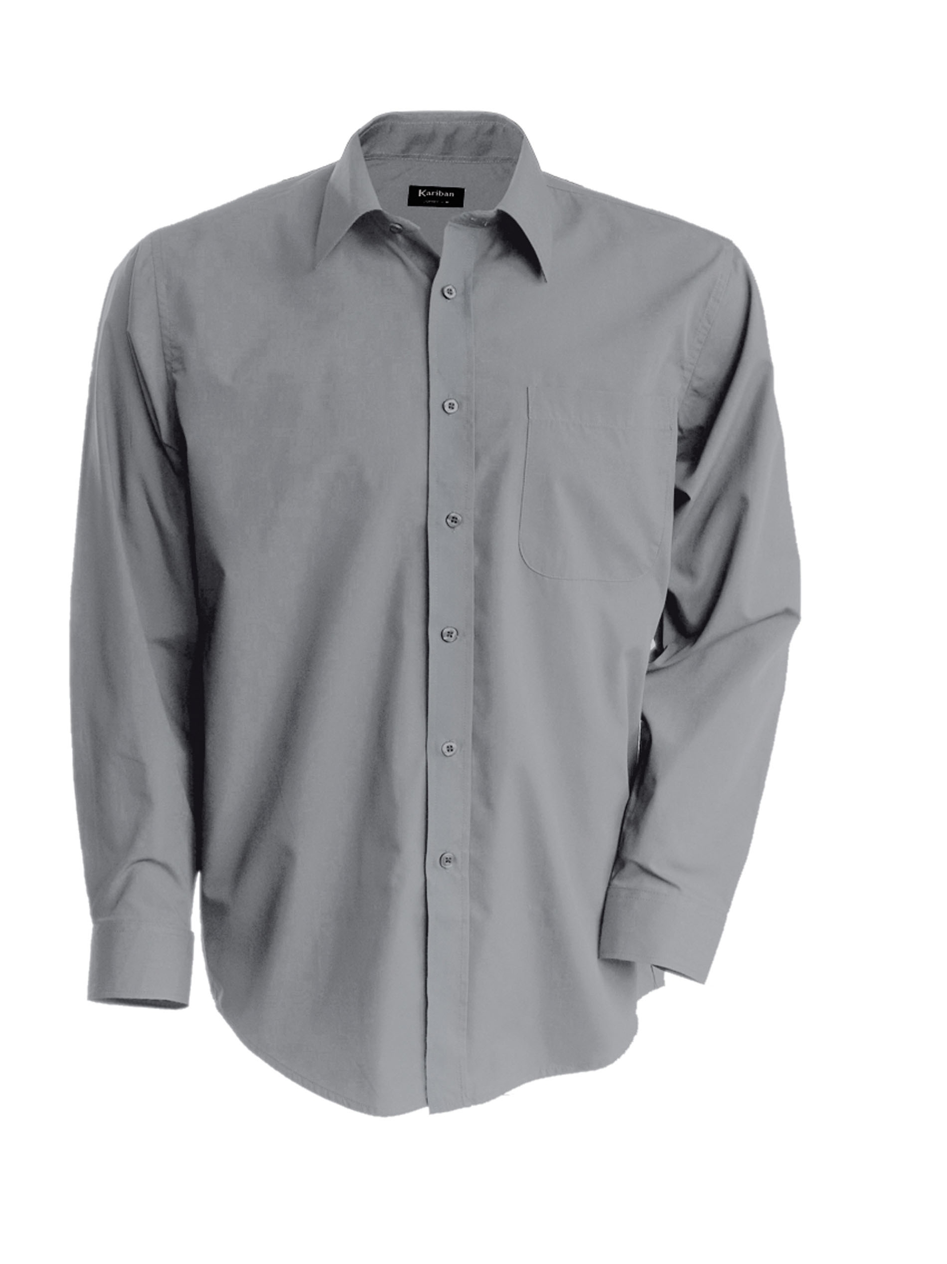 JOFREY > CHEMISE MANCHES LONGUES Silver Gris, à personnaliser avec le logo de votre club. JOFREY > CHEMISE MANCHES LONGUES Silver Gris