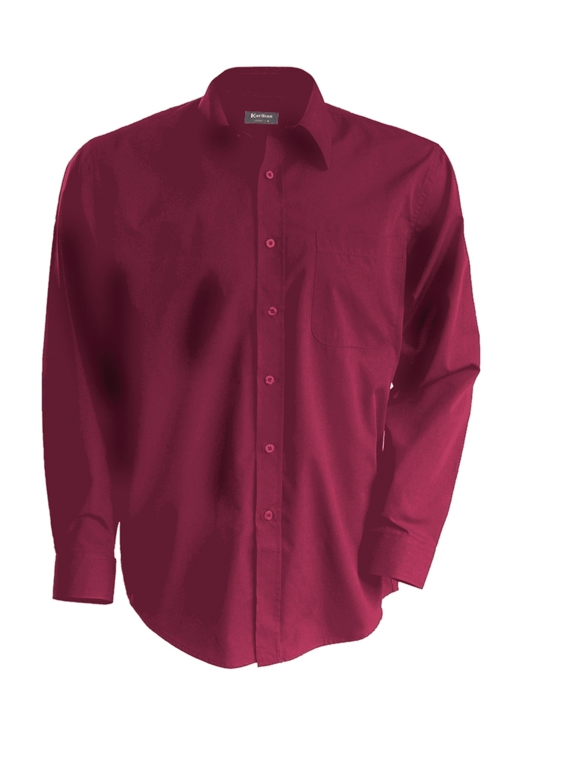JOFREY > CHEMISE MANCHES LONGUES Wine Bordeaux, à personnaliser avec le logo de votre club. JOFREY > CHEMISE MANCHES LONGUES Wine Bordeaux
