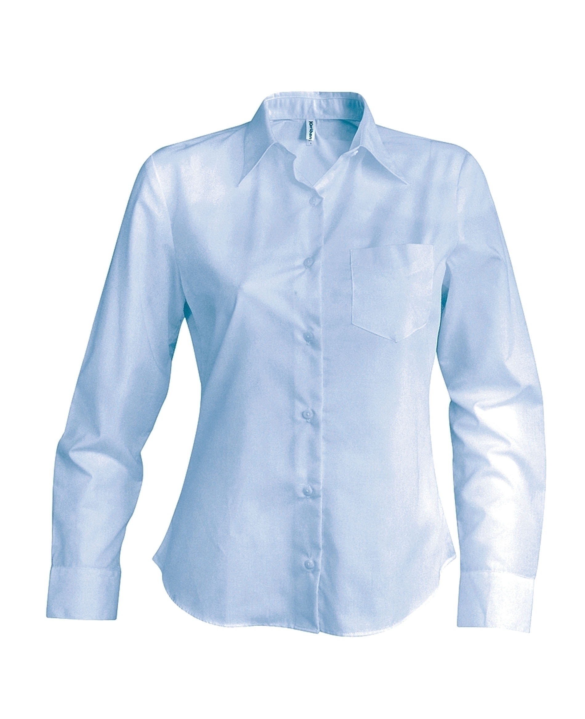 Jessica > chemise manches longues femme Bright Sky Bleu, à personnaliser avec le logo de votre club. Jessica > chemise manches longues femme Bright Sky Bleu