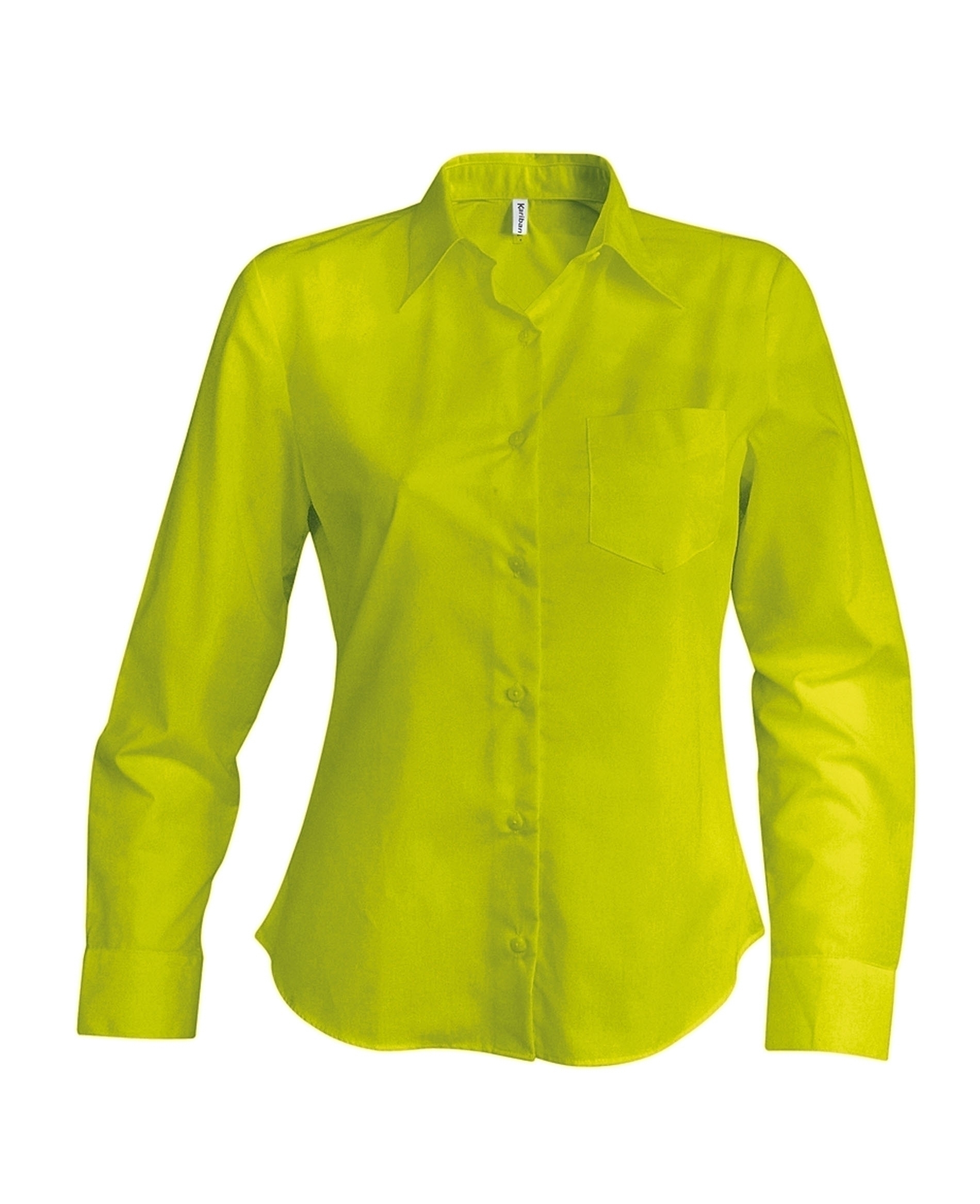 Jessica > chemise manches longues femme Burnt Lime Vert, à personnaliser avec le logo de votre club. Jessica > chemise manches longues femme Burnt Lime Vert