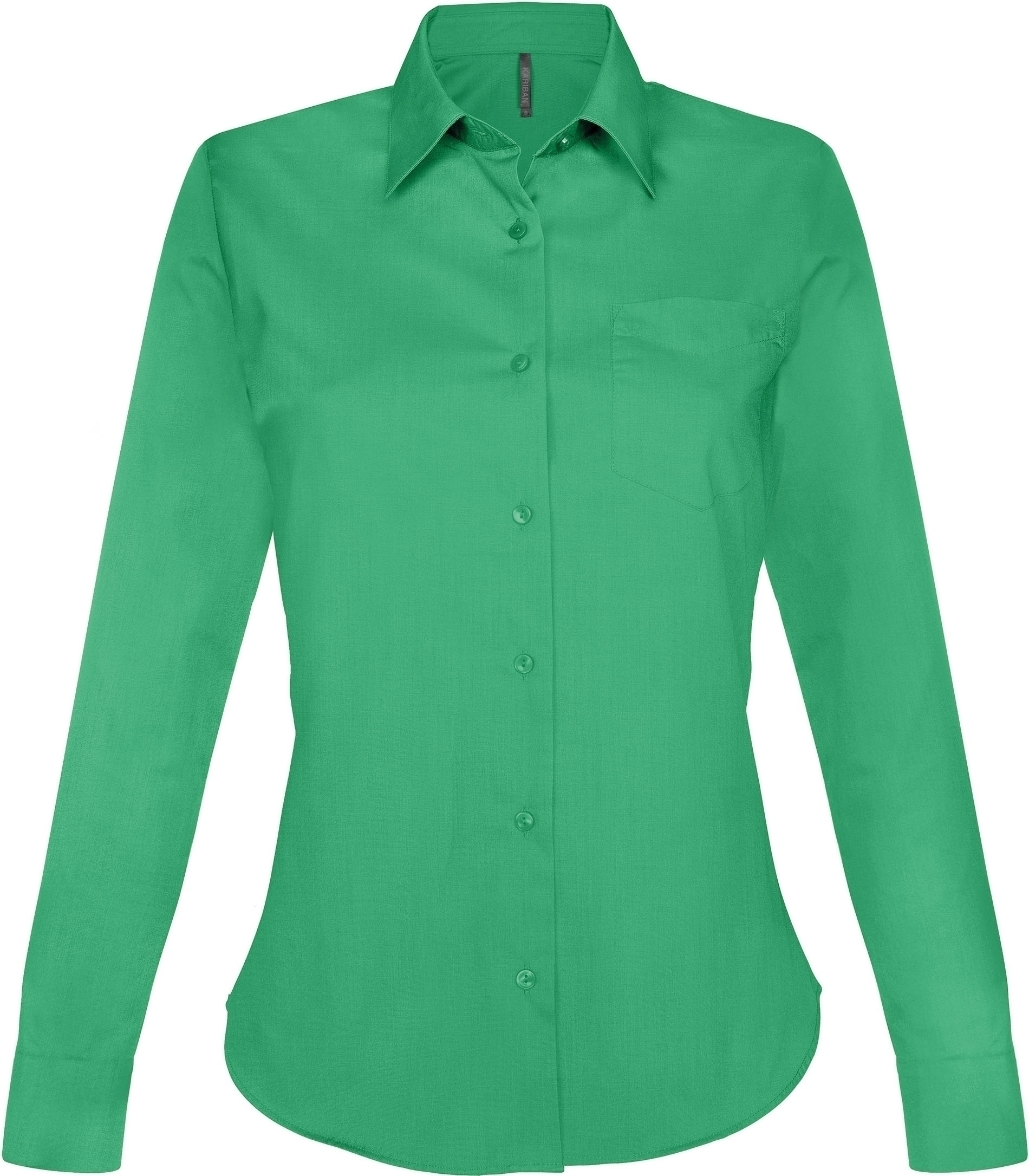 Jessica > chemise manches longues femme Kelly Green Vert, à personnaliser avec le logo de votre club. Jessica > chemise manches longues femme Kelly Green Vert