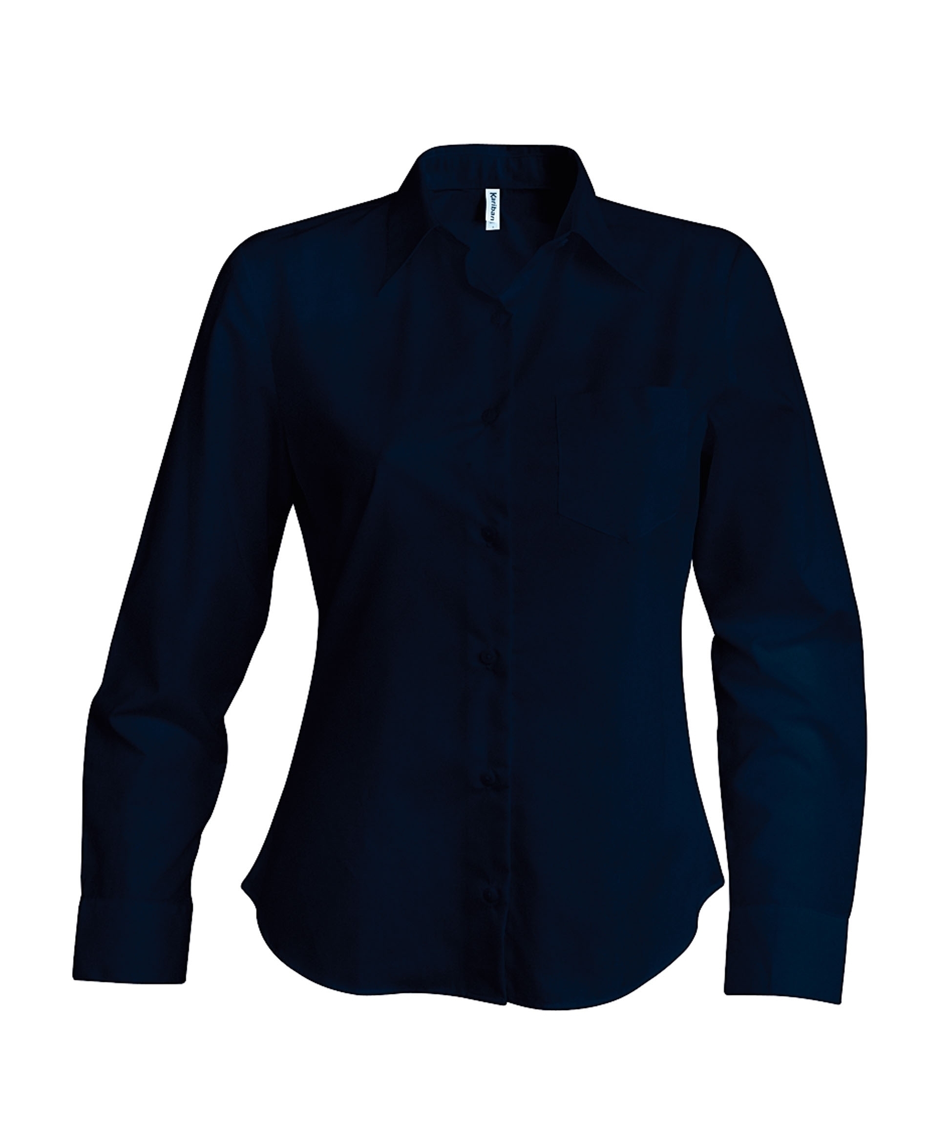 Jessica > chemise manches longues femme Navy Bleu, à personnaliser avec le logo de votre club. Jessica > chemise manches longues femme Navy Bleu